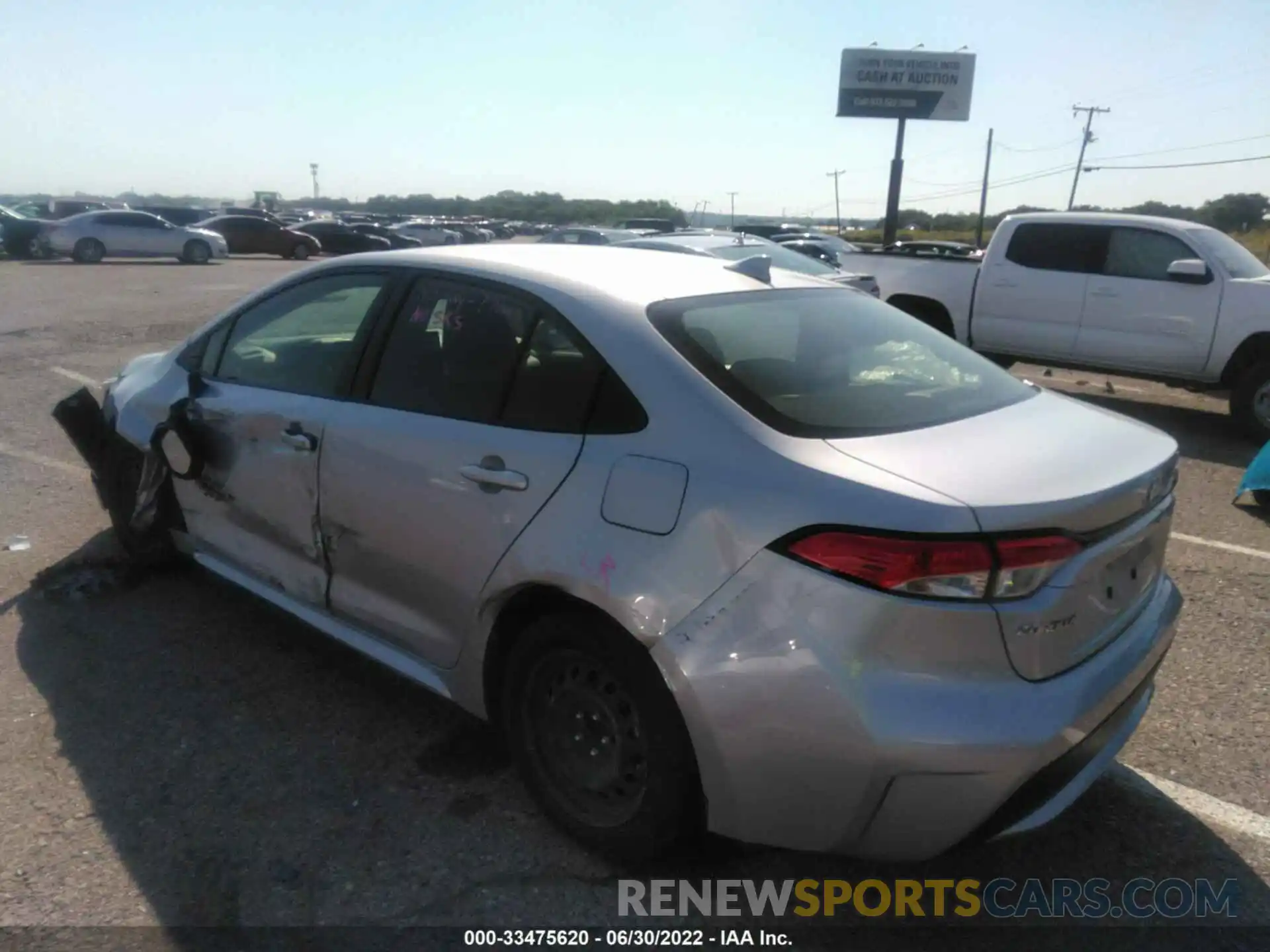 3 Photograph of a damaged car JTDEPRAE8LJ096149 TOYOTA COROLLA 2020