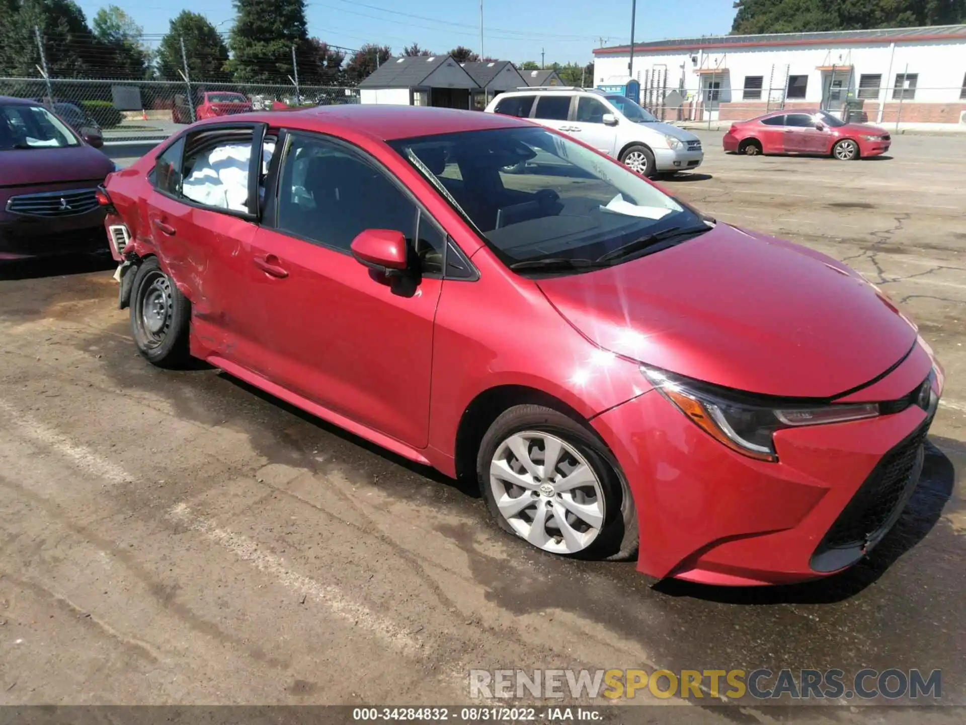 1 Photograph of a damaged car JTDEPRAE8LJ096345 TOYOTA COROLLA 2020