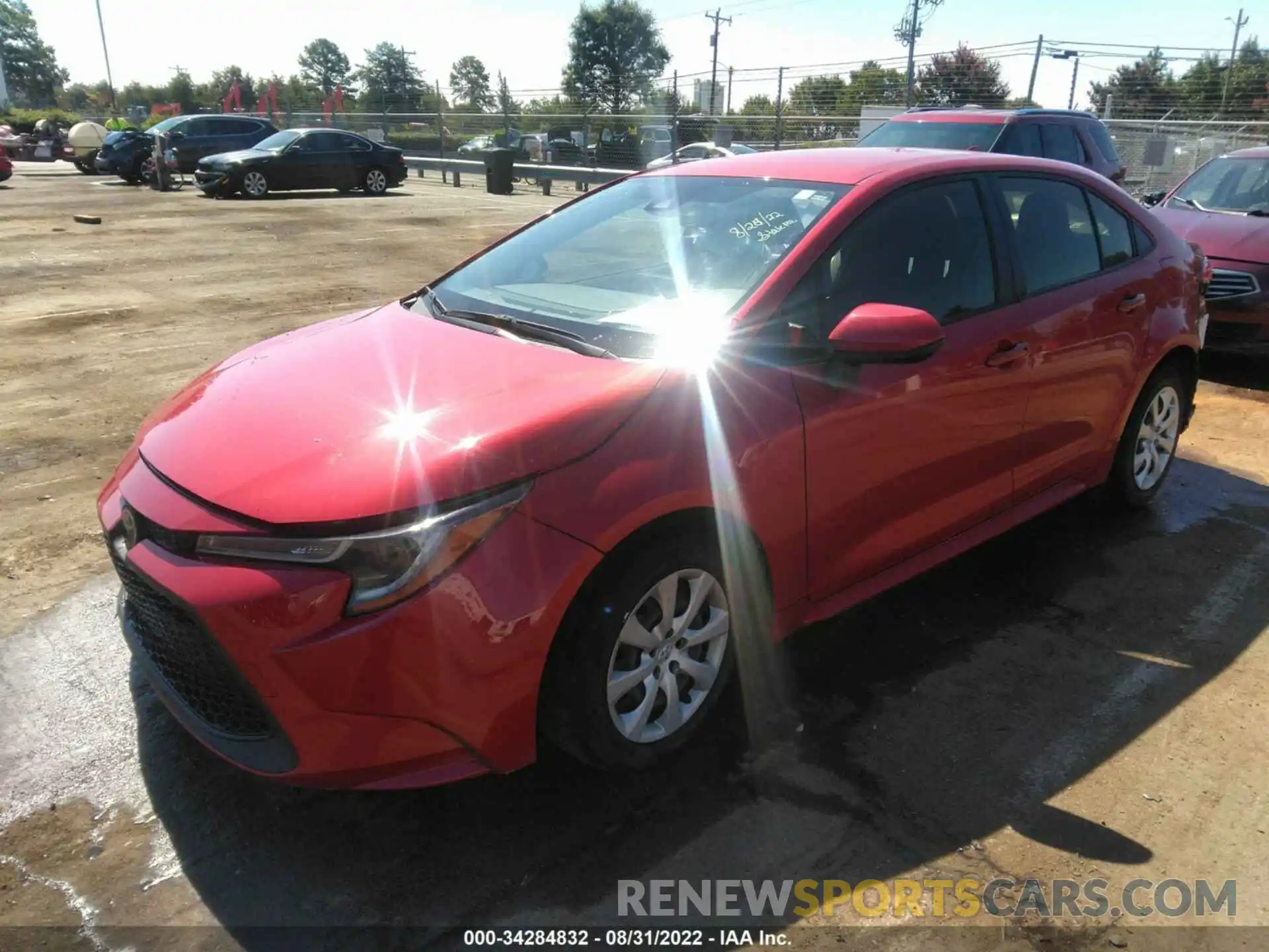 2 Photograph of a damaged car JTDEPRAE8LJ096345 TOYOTA COROLLA 2020