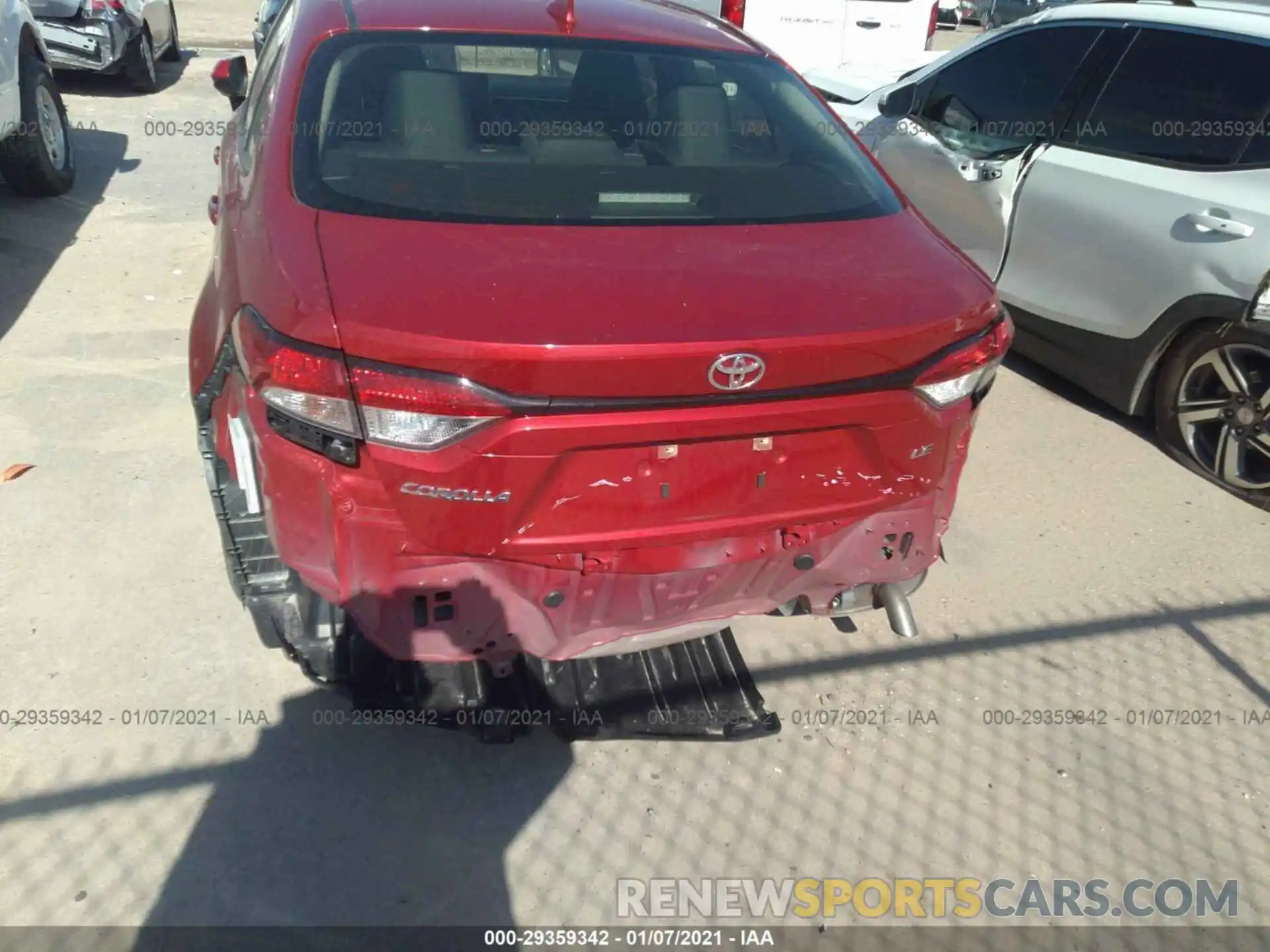 6 Photograph of a damaged car JTDEPRAE8LJ096801 TOYOTA COROLLA 2020