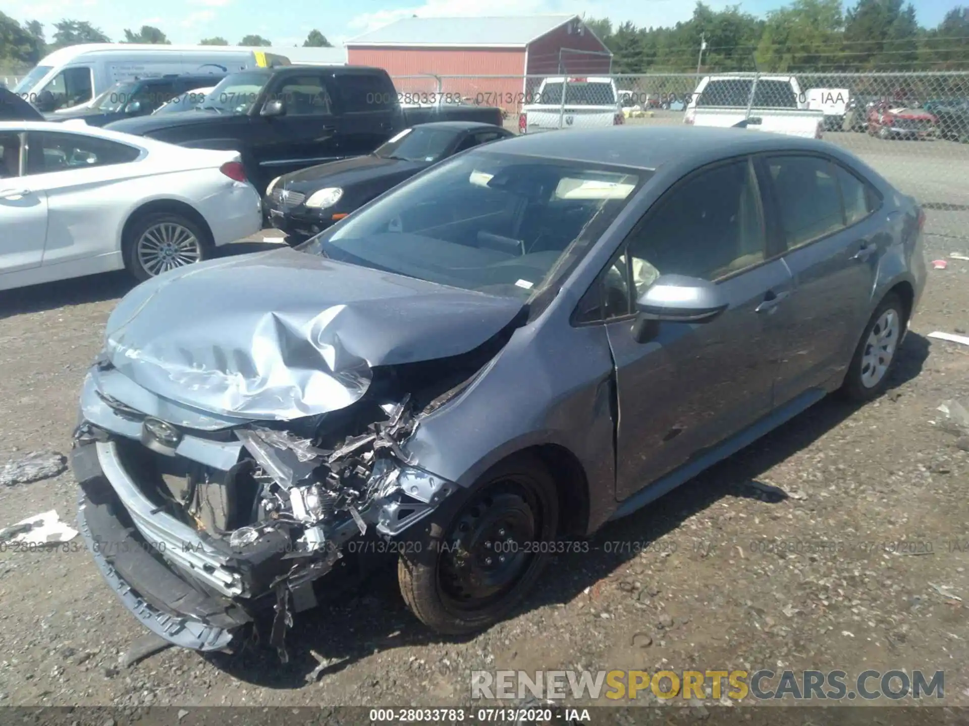 2 Photograph of a damaged car JTDEPRAE8LJ096913 TOYOTA COROLLA 2020