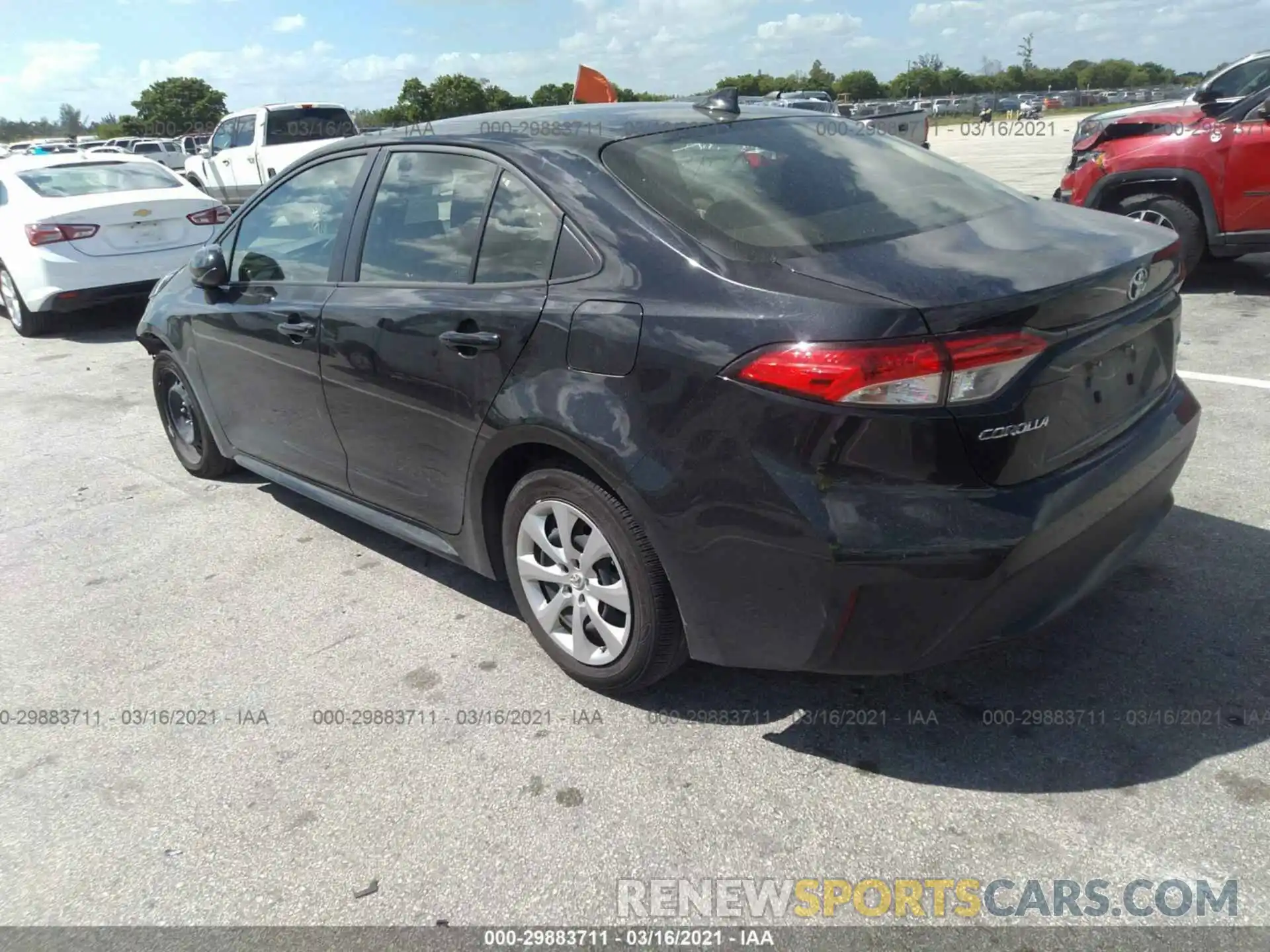 3 Photograph of a damaged car JTDEPRAE8LJ096944 TOYOTA COROLLA 2020