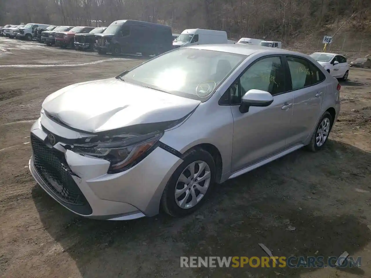 2 Photograph of a damaged car JTDEPRAE8LJ097057 TOYOTA COROLLA 2020