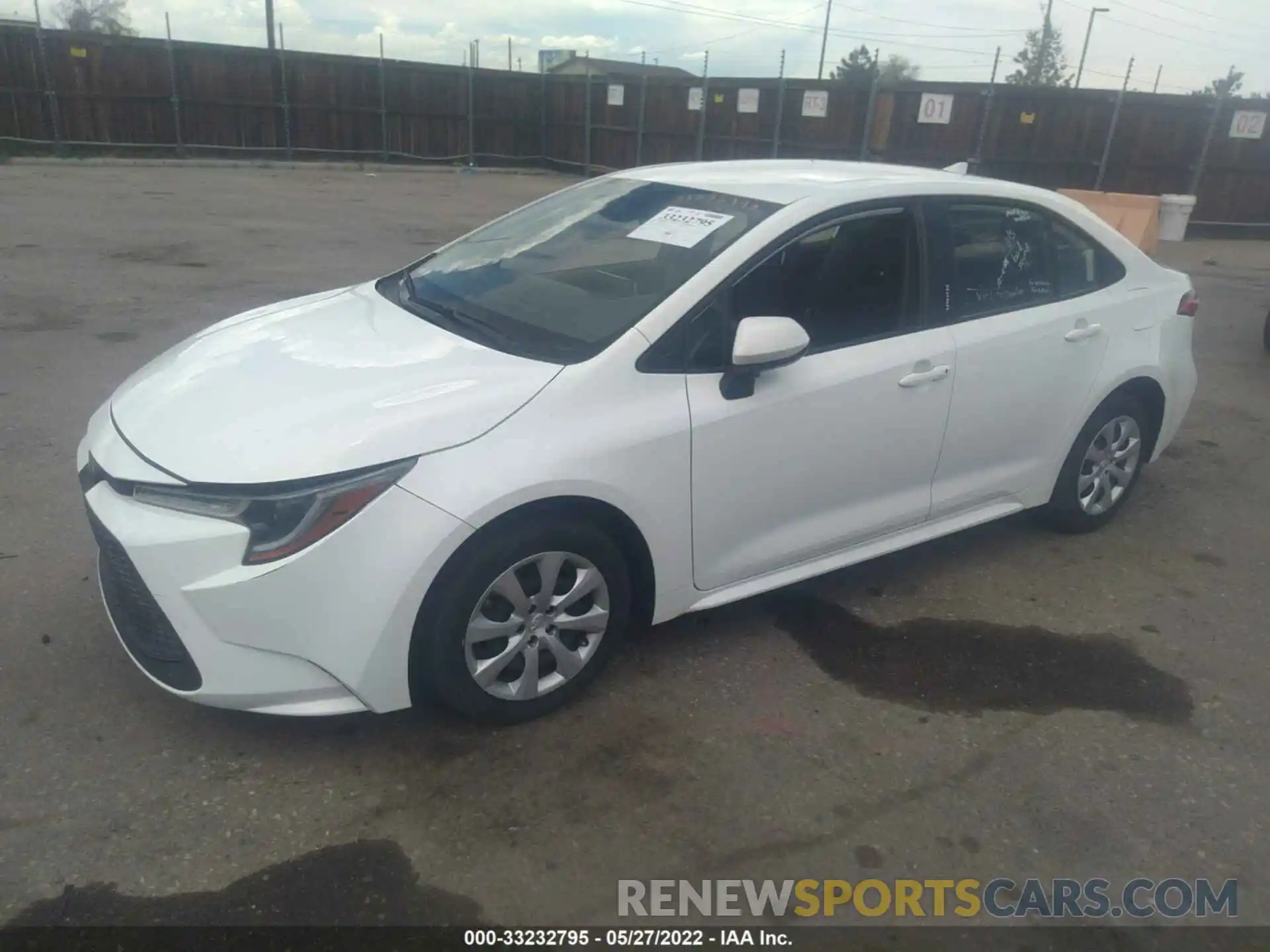 2 Photograph of a damaged car JTDEPRAE8LJ097172 TOYOTA COROLLA 2020