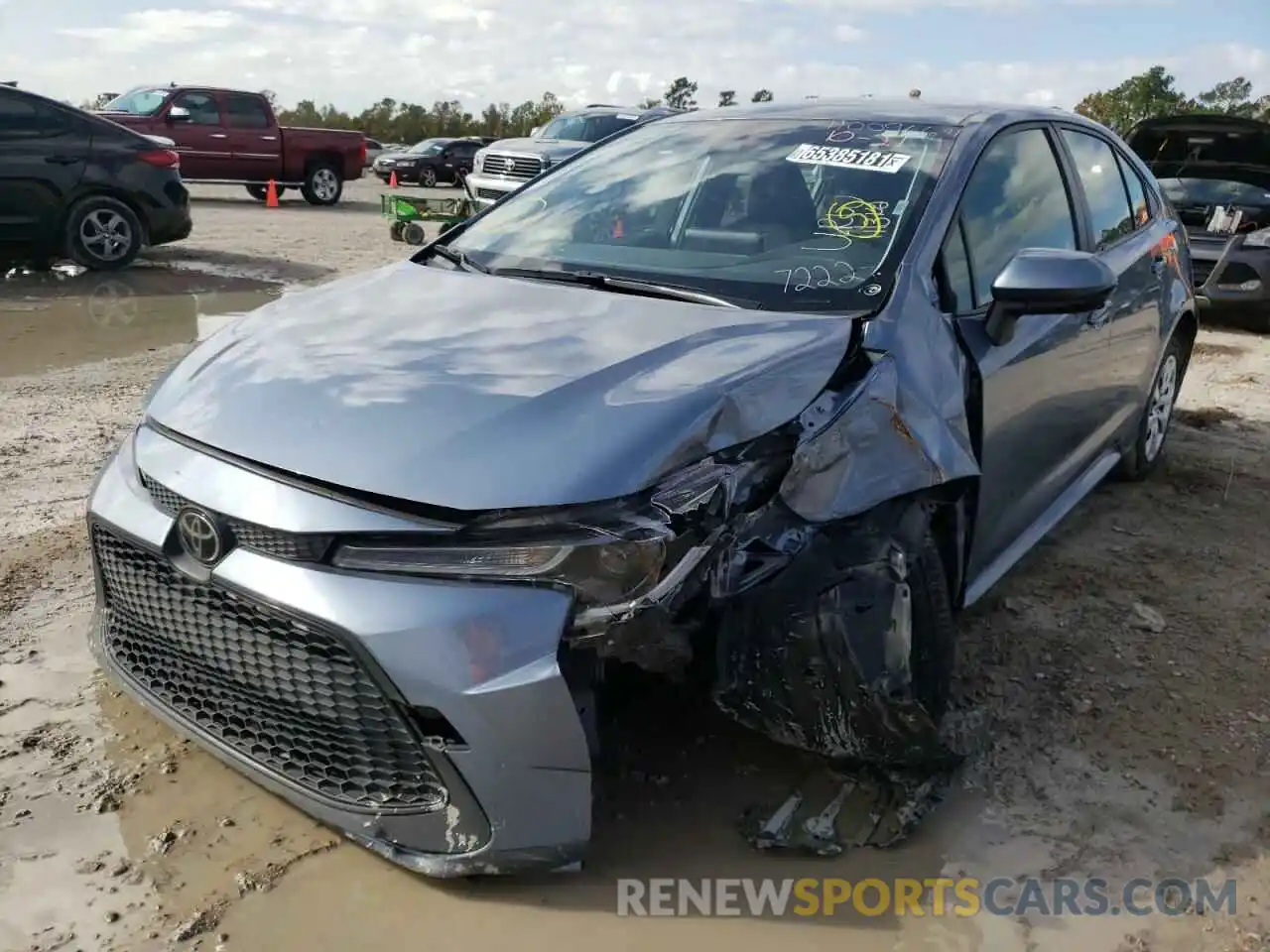 2 Photograph of a damaged car JTDEPRAE8LJ097222 TOYOTA COROLLA 2020