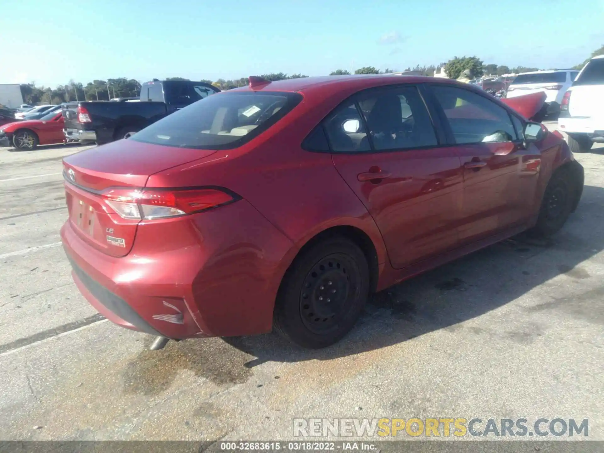 4 Photograph of a damaged car JTDEPRAE8LJ097415 TOYOTA COROLLA 2020