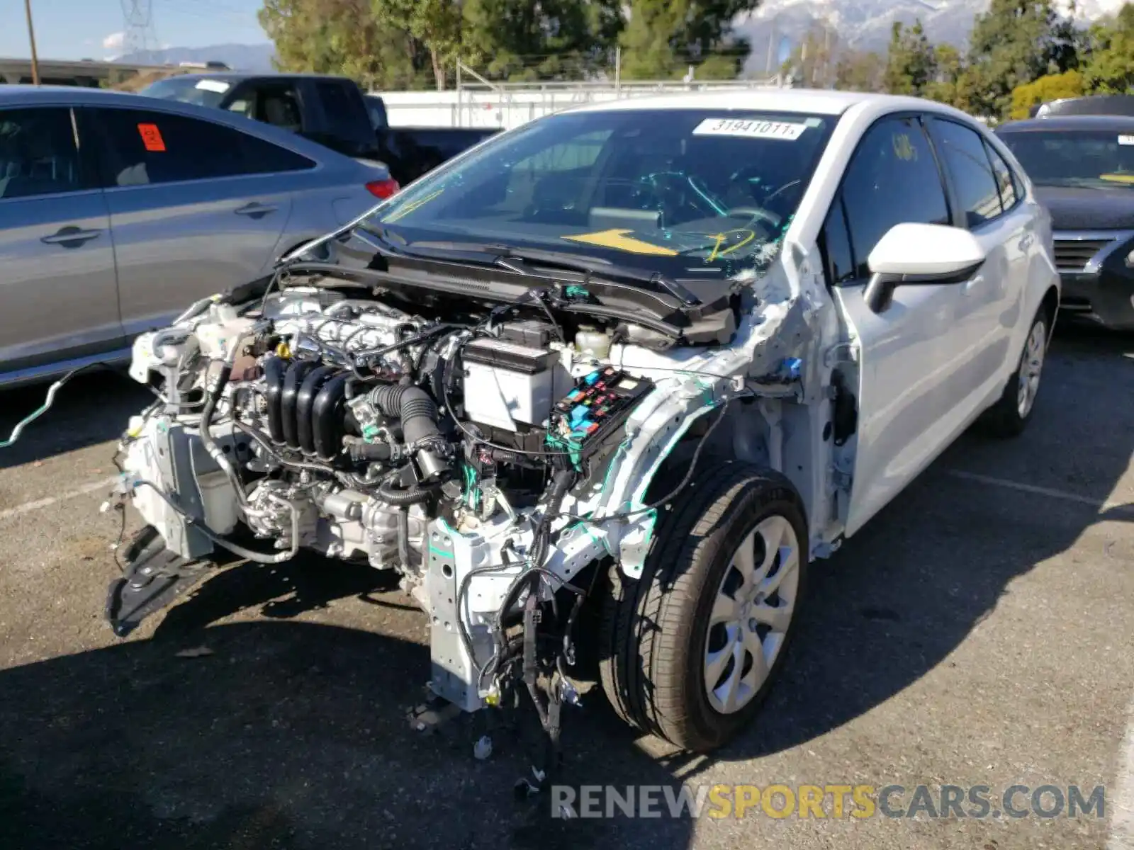 2 Photograph of a damaged car JTDEPRAE8LJ097818 TOYOTA COROLLA 2020