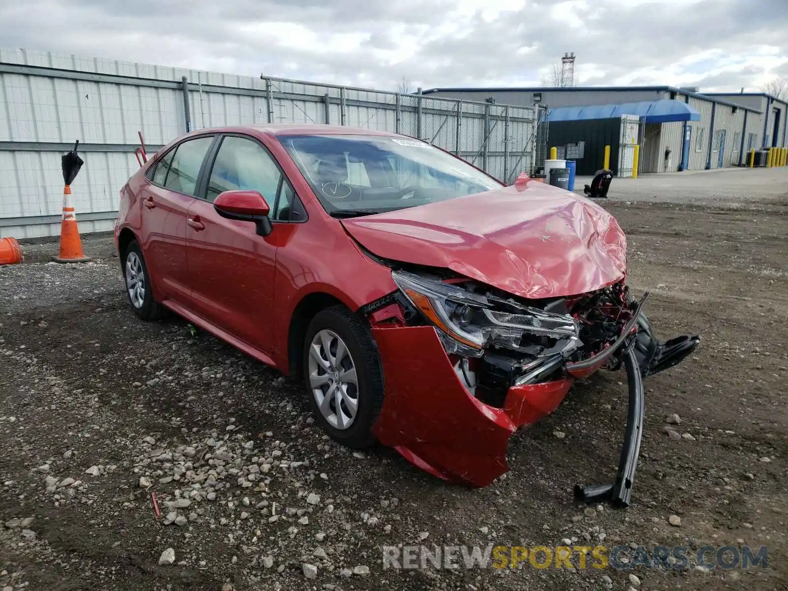 1 Photograph of a damaged car JTDEPRAE8LJ099360 TOYOTA COROLLA 2020