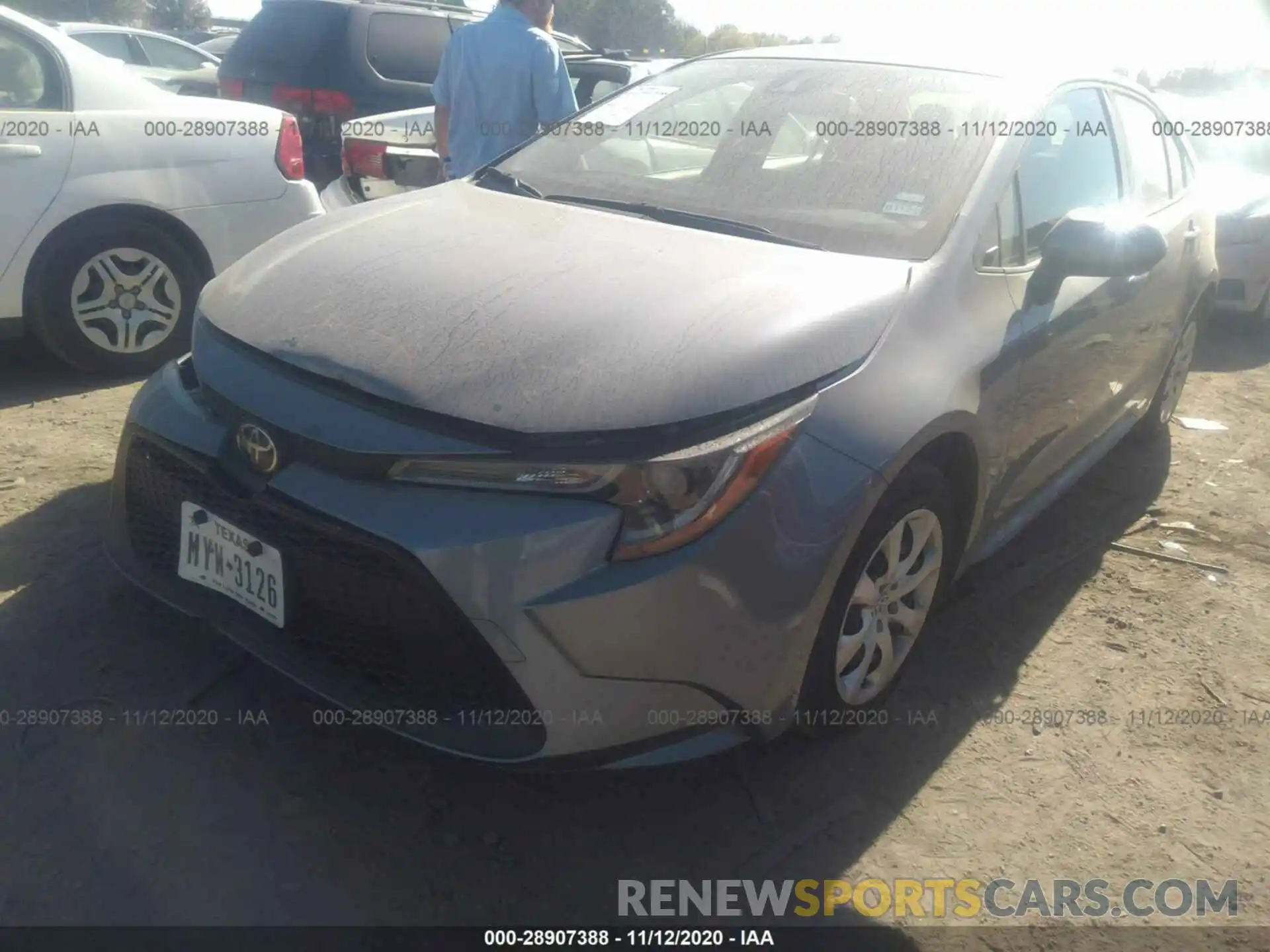 2 Photograph of a damaged car JTDEPRAE8LJ100068 TOYOTA COROLLA 2020