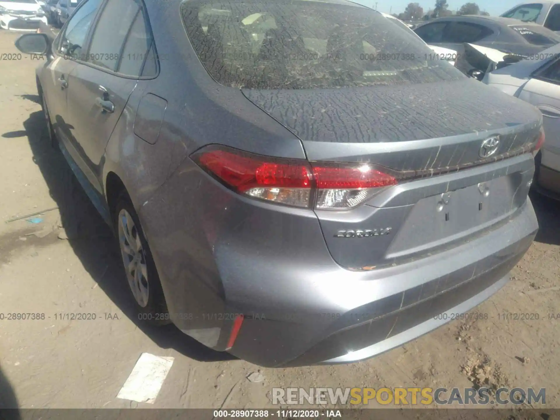 3 Photograph of a damaged car JTDEPRAE8LJ100068 TOYOTA COROLLA 2020