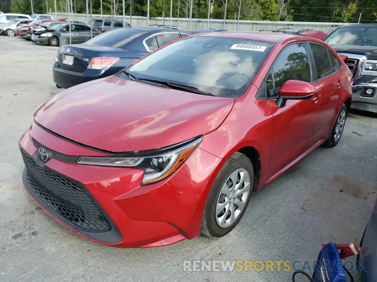 2 Photograph of a damaged car JTDEPRAE8LJ100104 TOYOTA COROLLA 2020