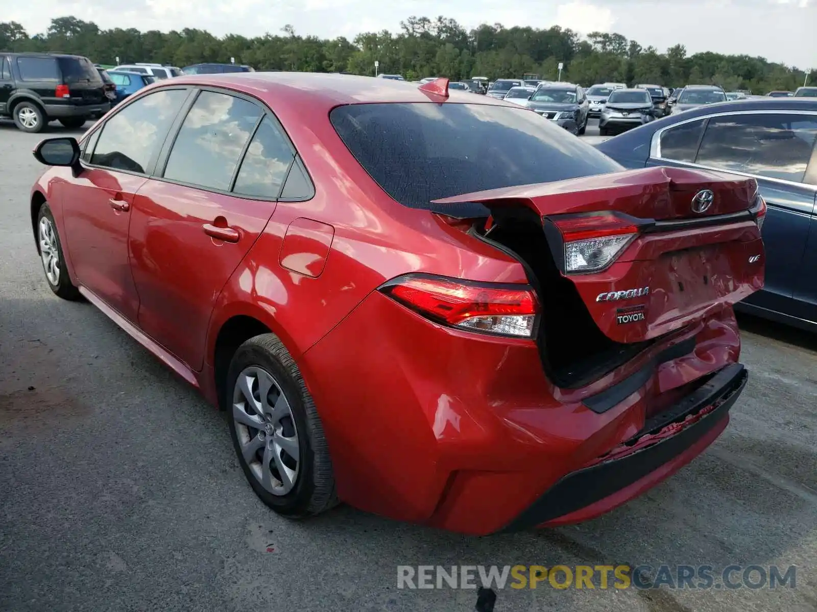 3 Photograph of a damaged car JTDEPRAE8LJ100104 TOYOTA COROLLA 2020