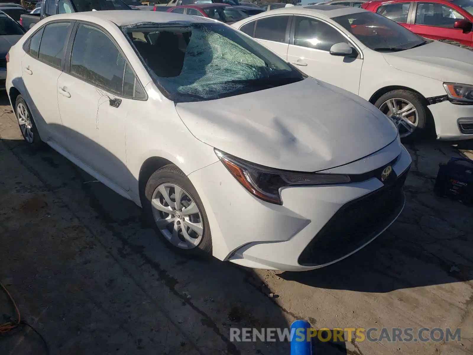 1 Photograph of a damaged car JTDEPRAE8LJ100247 TOYOTA COROLLA 2020