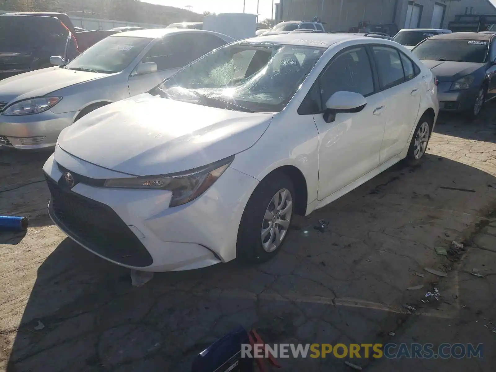 2 Photograph of a damaged car JTDEPRAE8LJ100247 TOYOTA COROLLA 2020