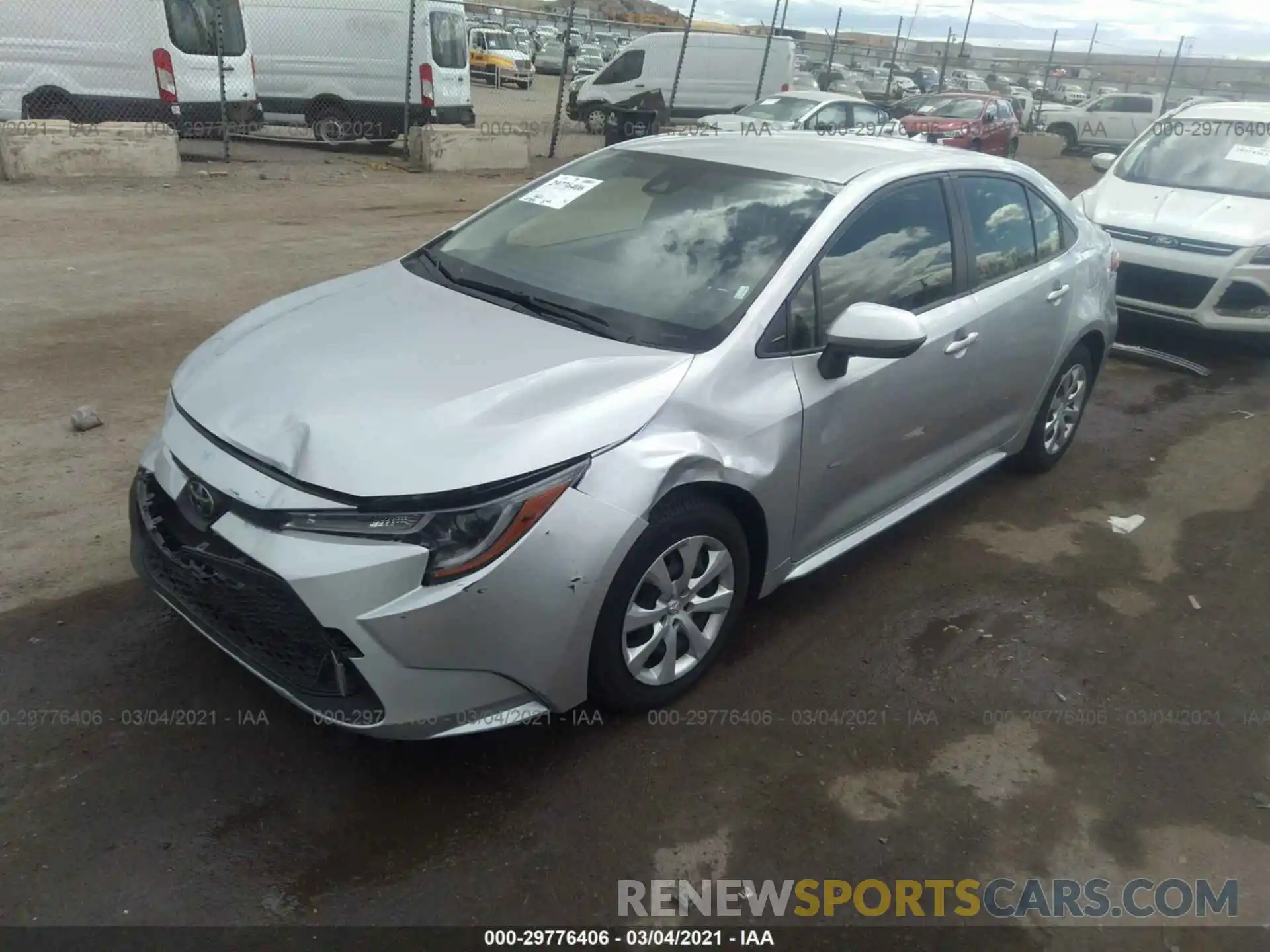 2 Photograph of a damaged car JTDEPRAE8LJ101057 TOYOTA COROLLA 2020