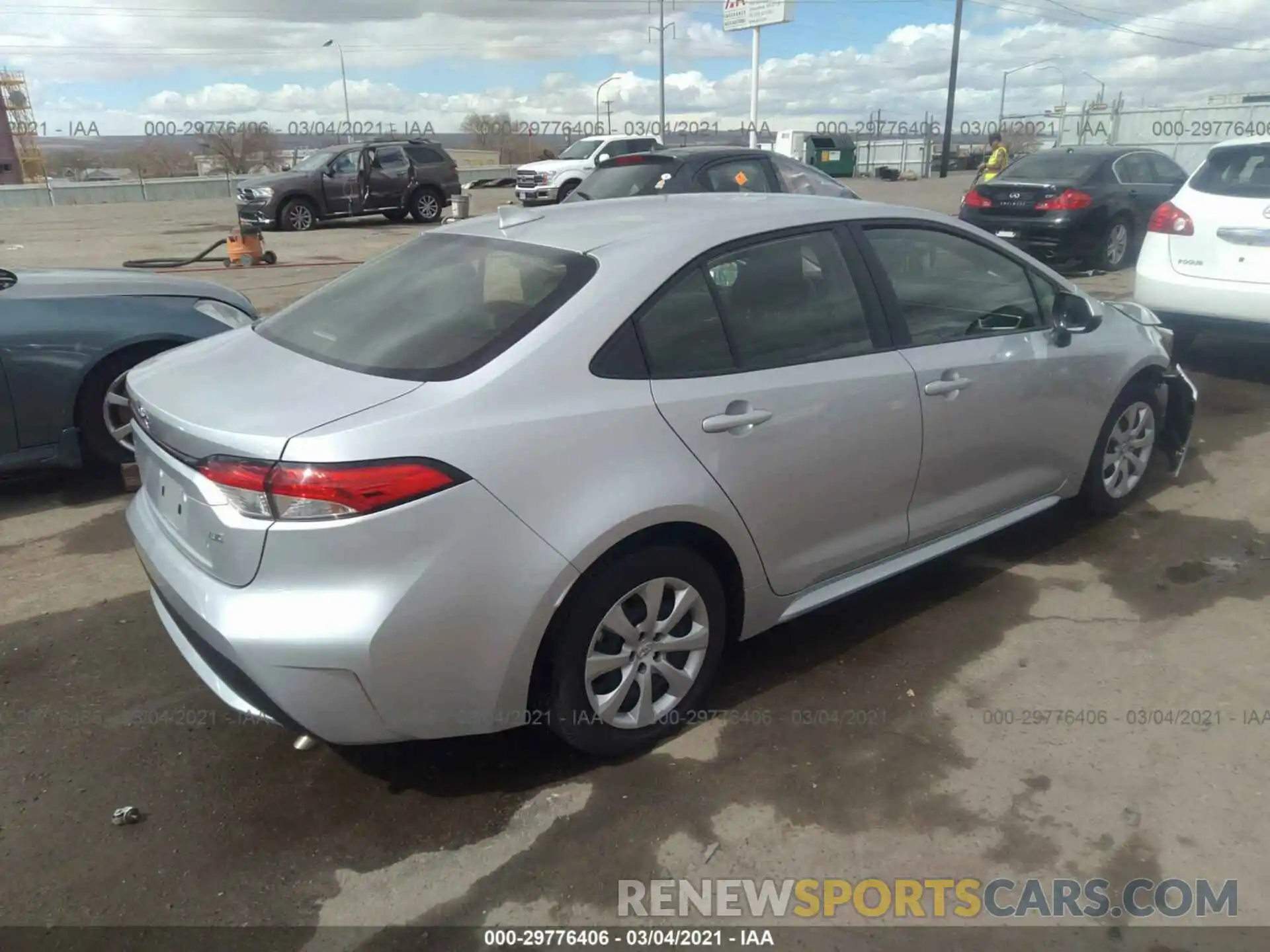 4 Photograph of a damaged car JTDEPRAE8LJ101057 TOYOTA COROLLA 2020