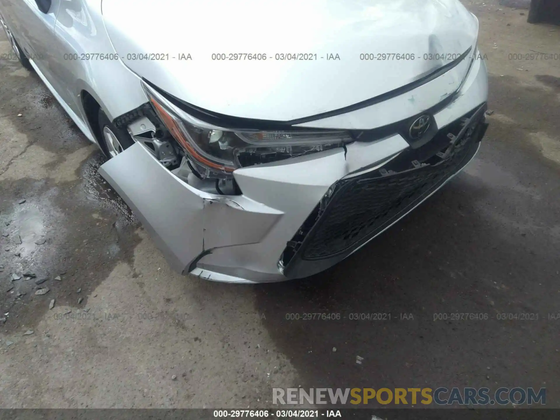 6 Photograph of a damaged car JTDEPRAE8LJ101057 TOYOTA COROLLA 2020