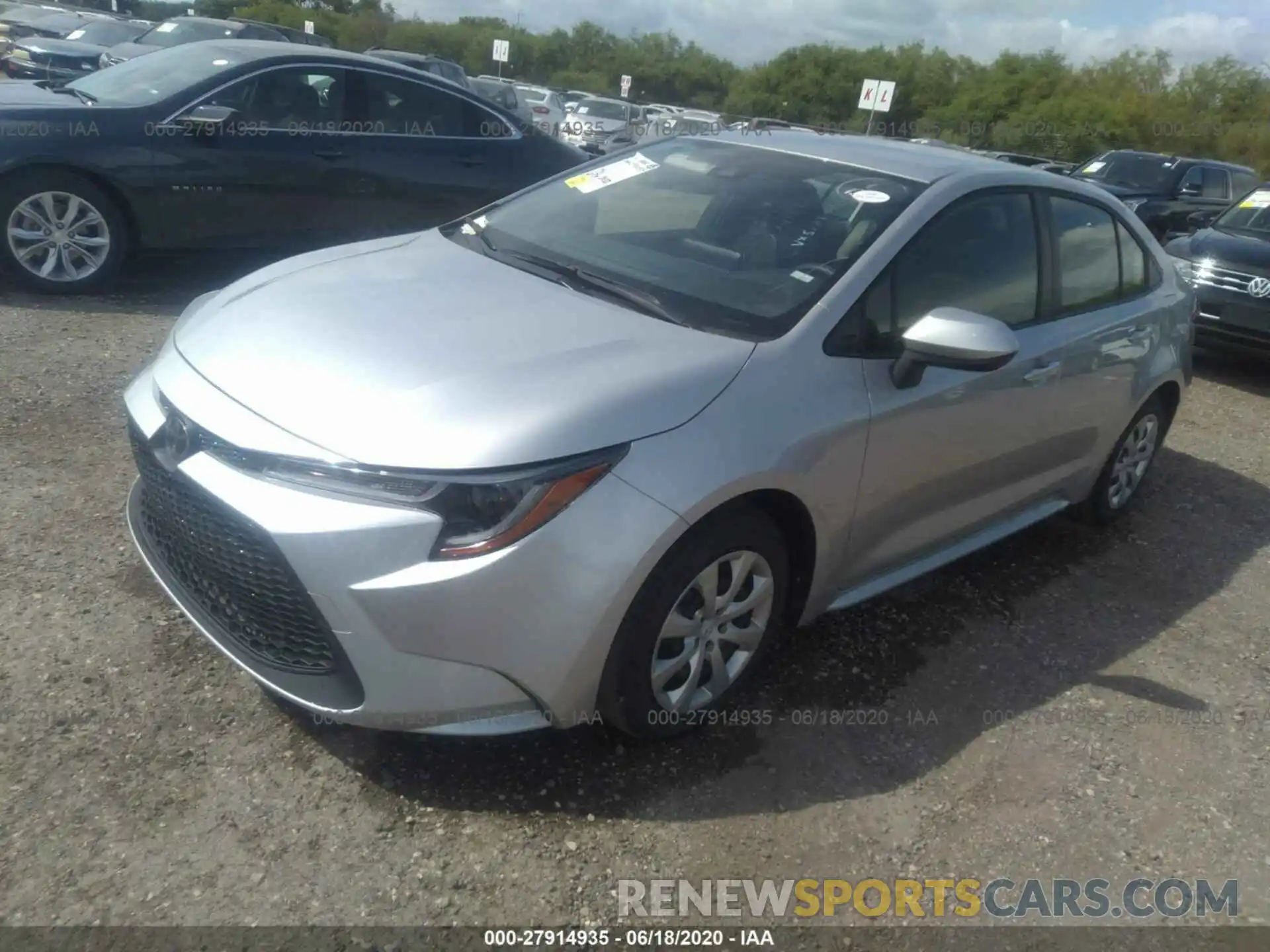 2 Photograph of a damaged car JTDEPRAE8LJ102242 TOYOTA COROLLA 2020