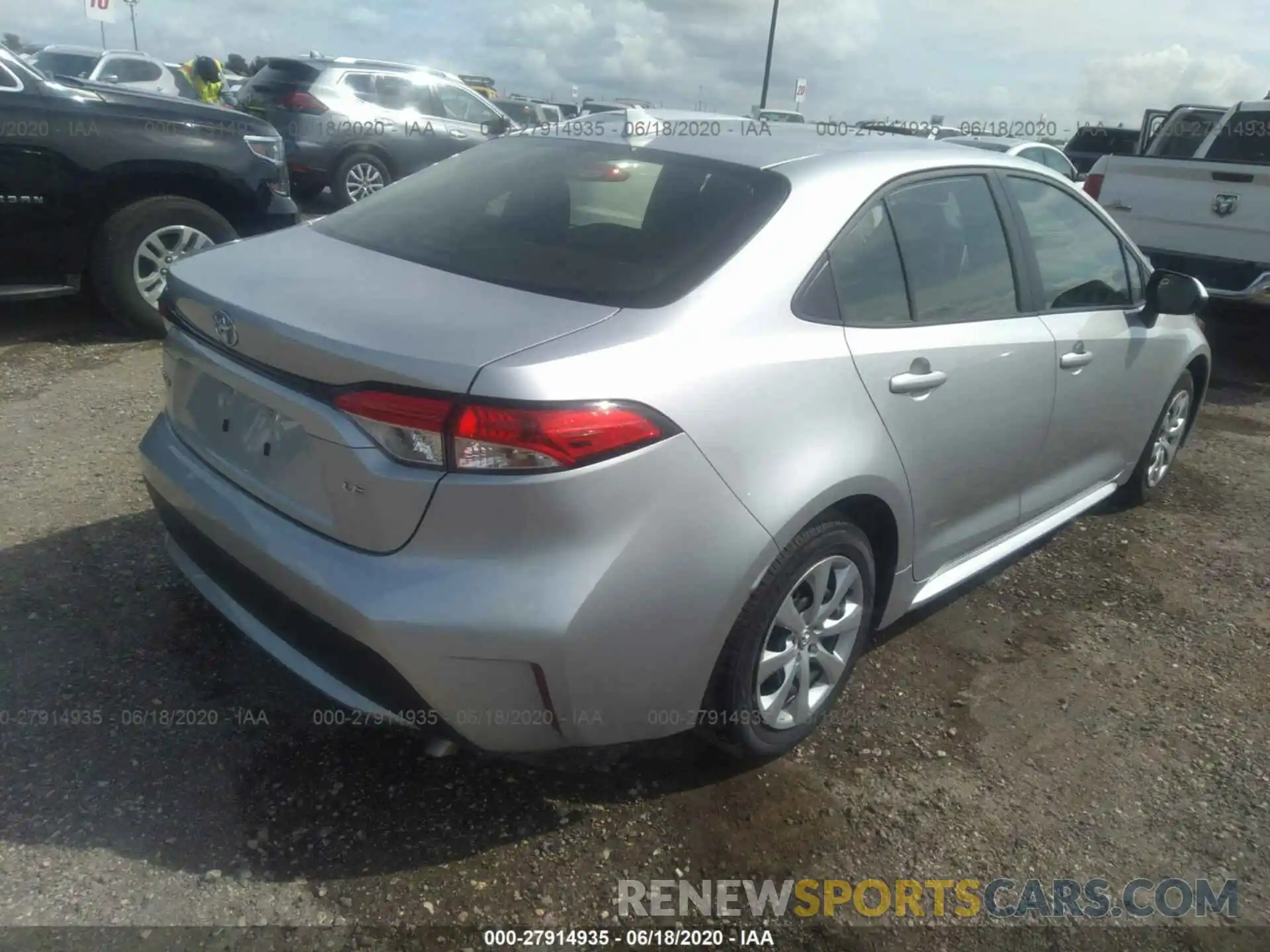 4 Photograph of a damaged car JTDEPRAE8LJ102242 TOYOTA COROLLA 2020