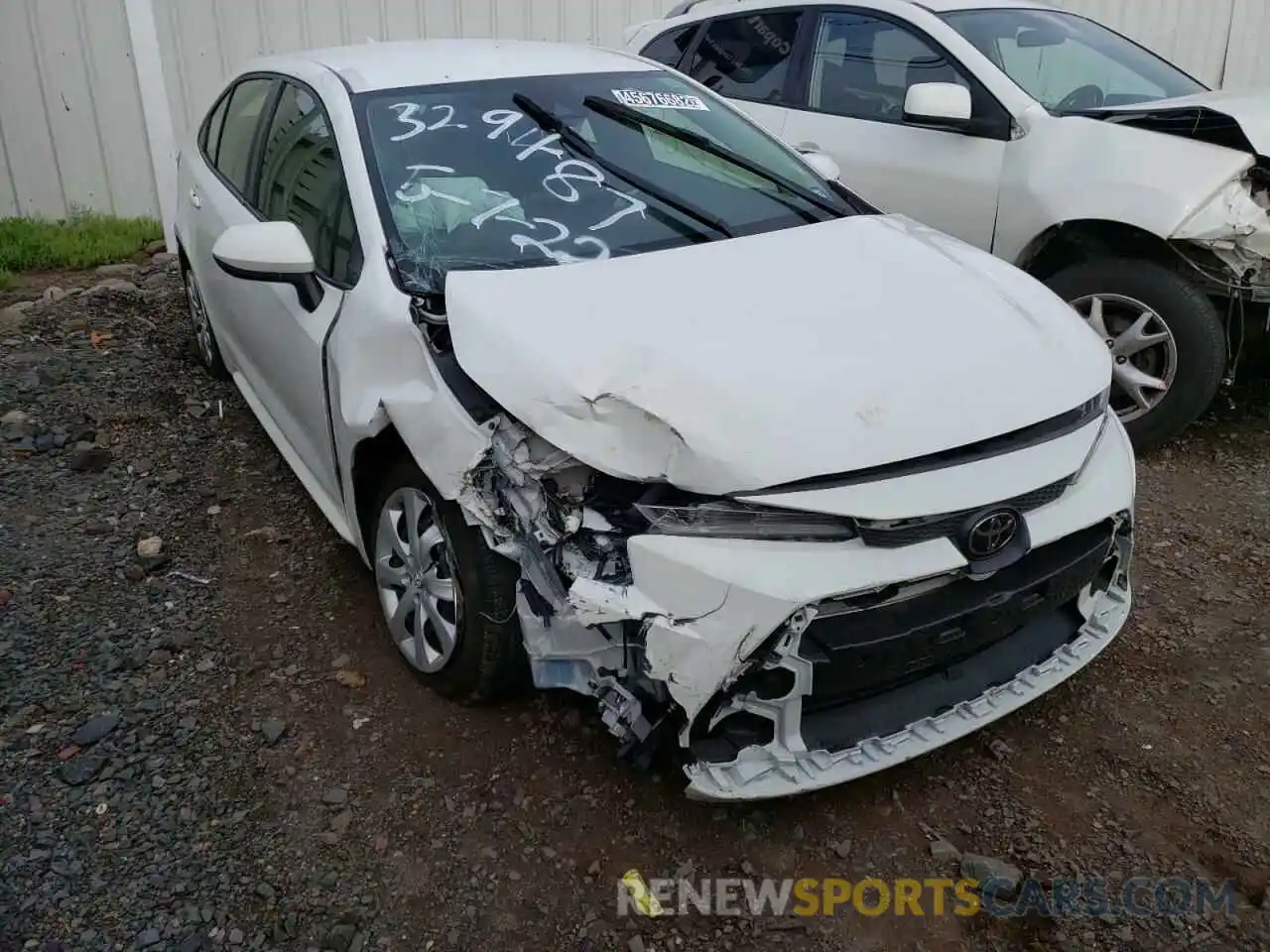 1 Photograph of a damaged car JTDEPRAE8LJ102600 TOYOTA COROLLA 2020