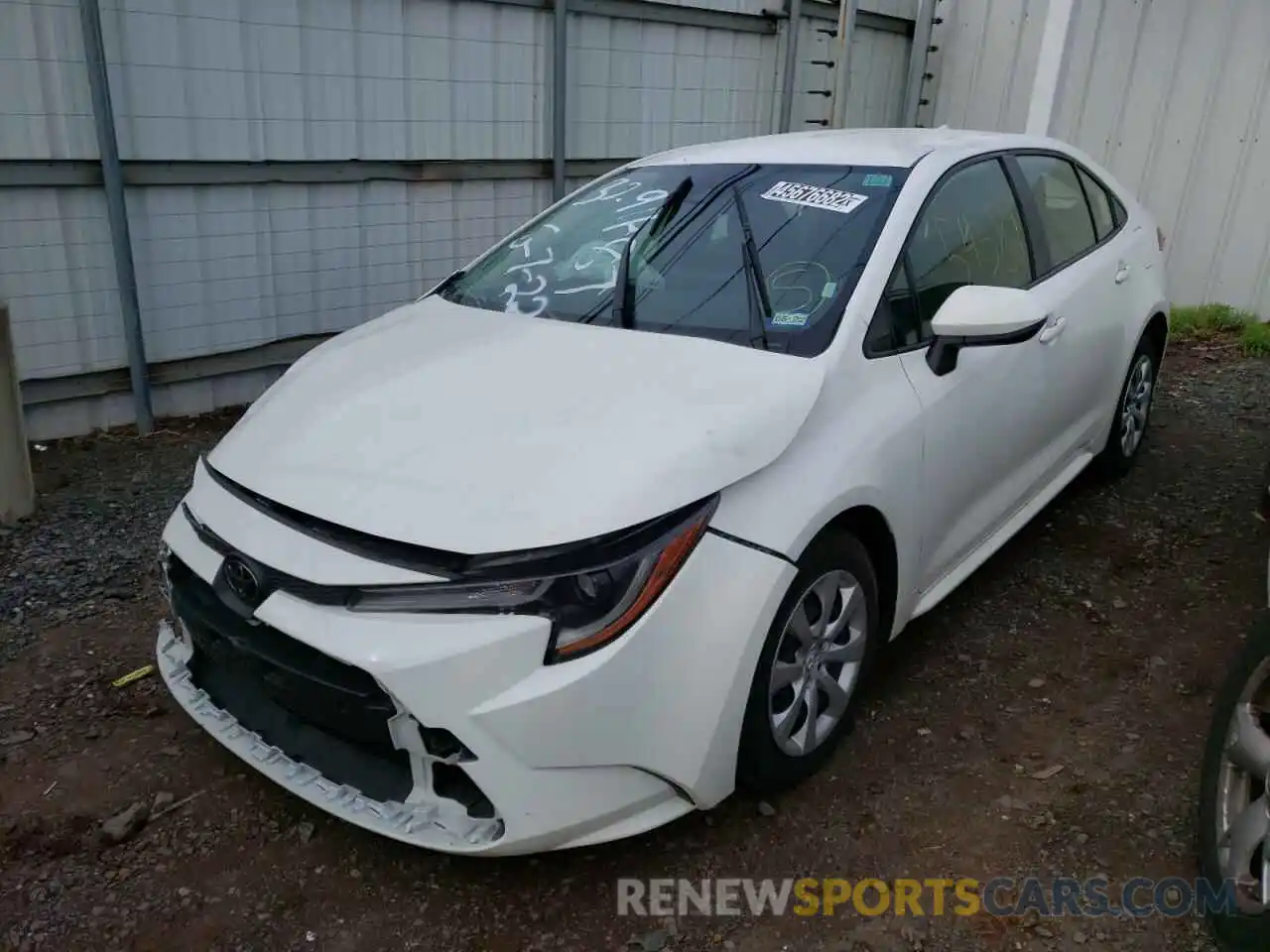 2 Photograph of a damaged car JTDEPRAE8LJ102600 TOYOTA COROLLA 2020