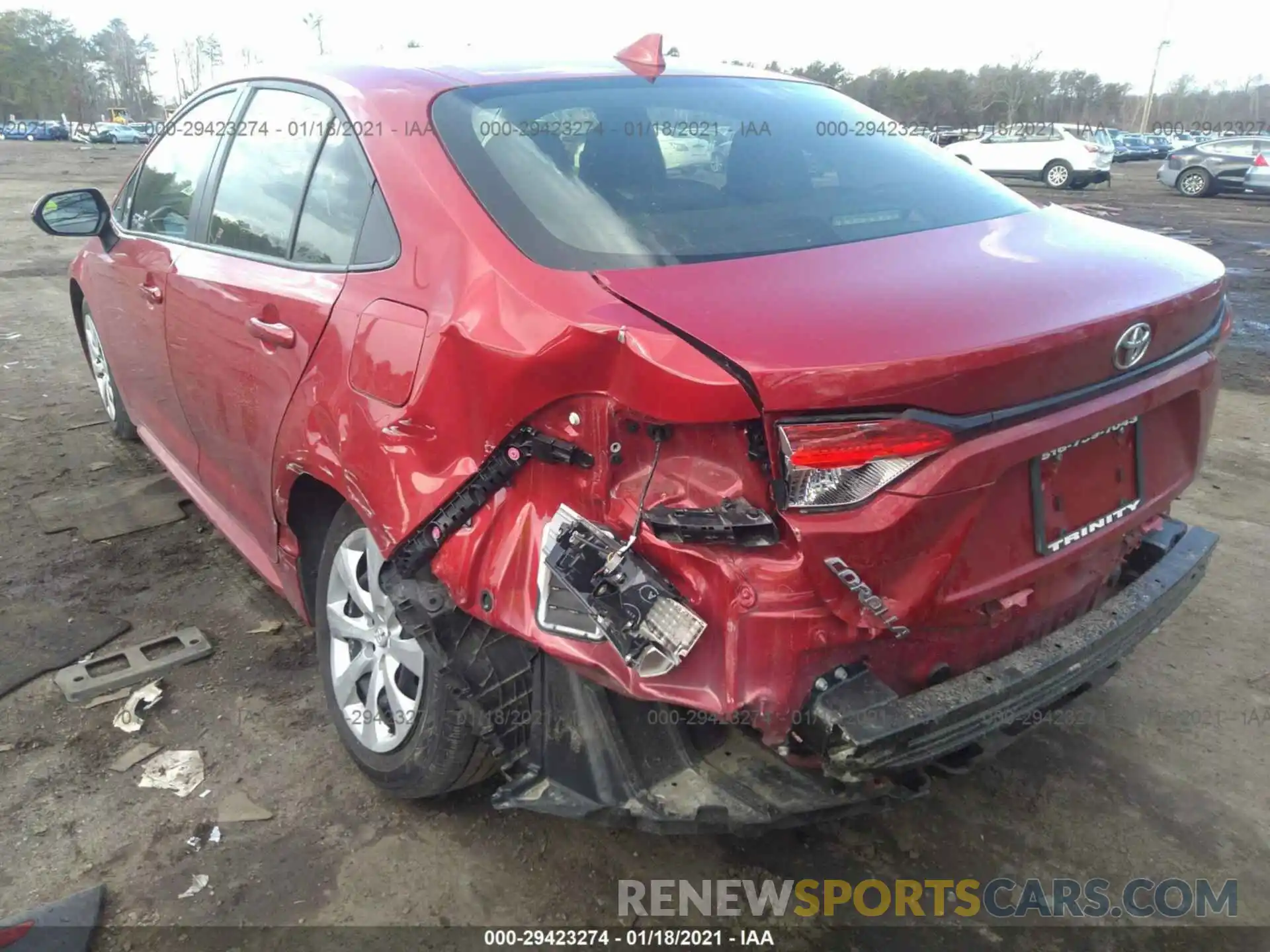 3 Photograph of a damaged car JTDEPRAE8LJ102922 TOYOTA COROLLA 2020