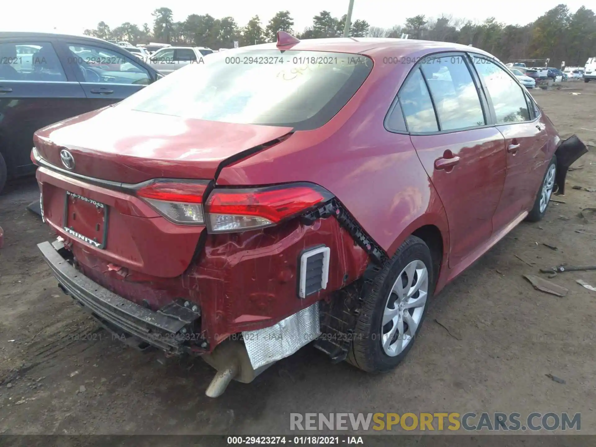 4 Photograph of a damaged car JTDEPRAE8LJ102922 TOYOTA COROLLA 2020