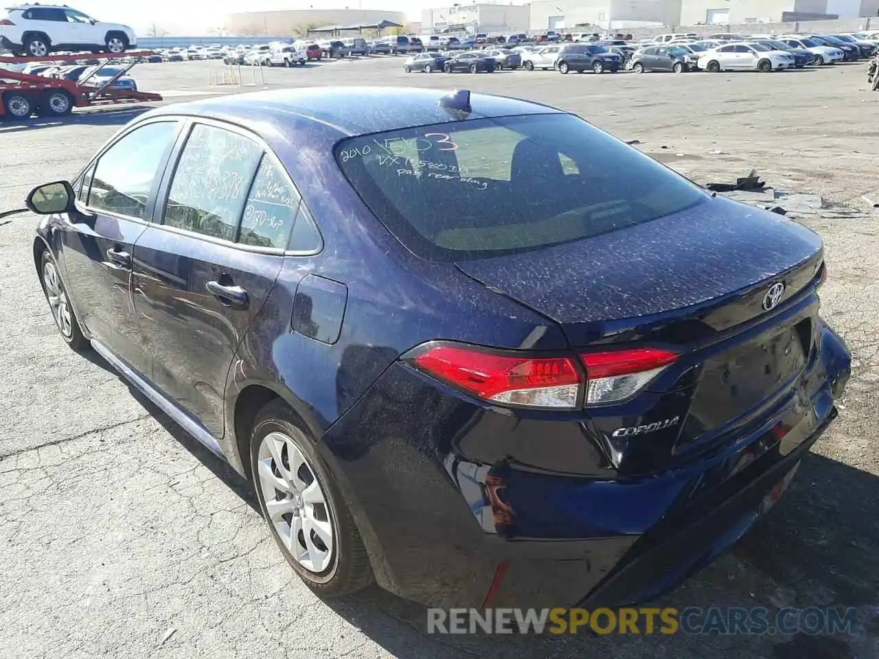 3 Photograph of a damaged car JTDEPRAE8LJ103066 TOYOTA COROLLA 2020