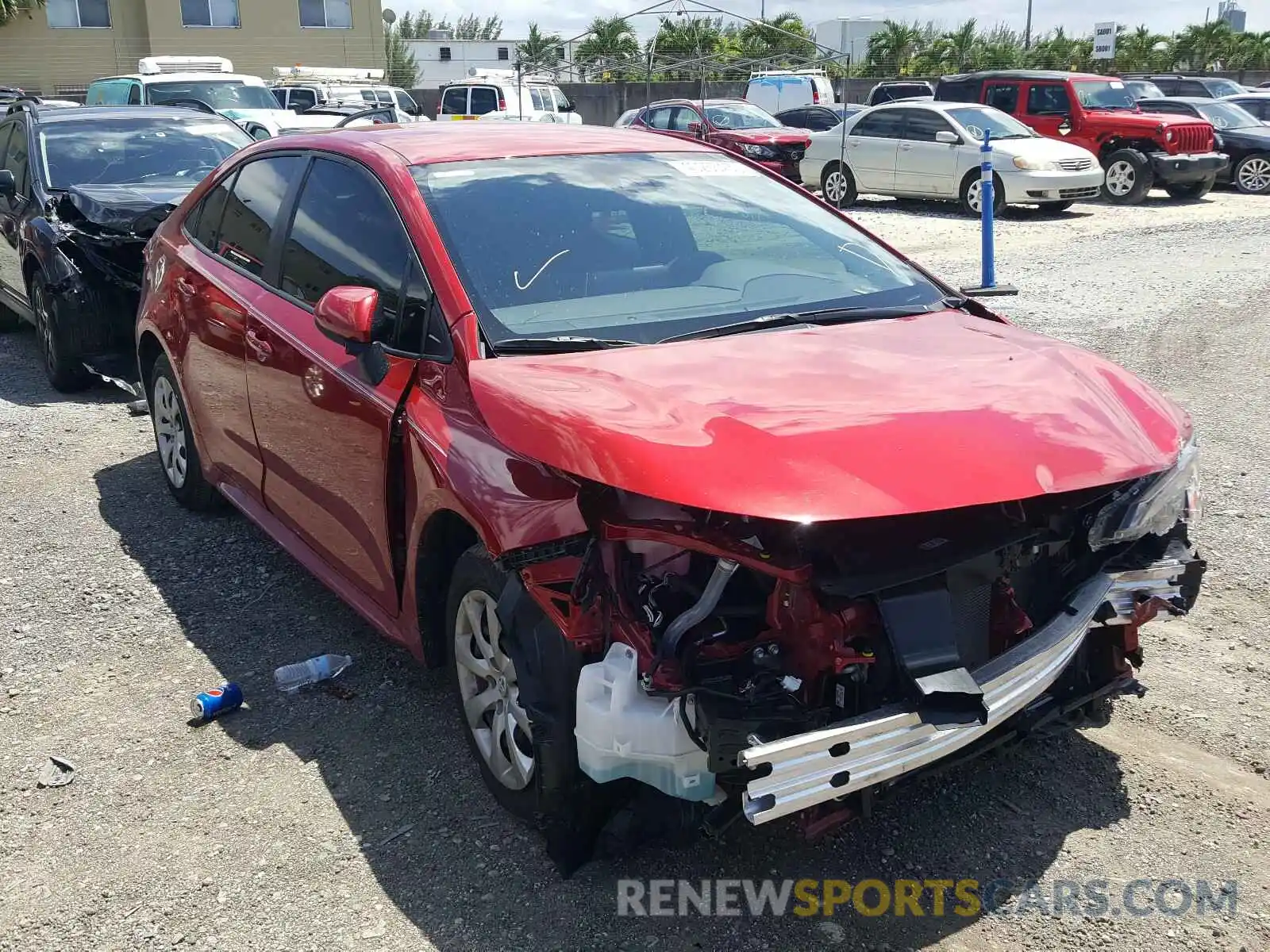 1 Photograph of a damaged car JTDEPRAE8LJ103276 TOYOTA COROLLA 2020