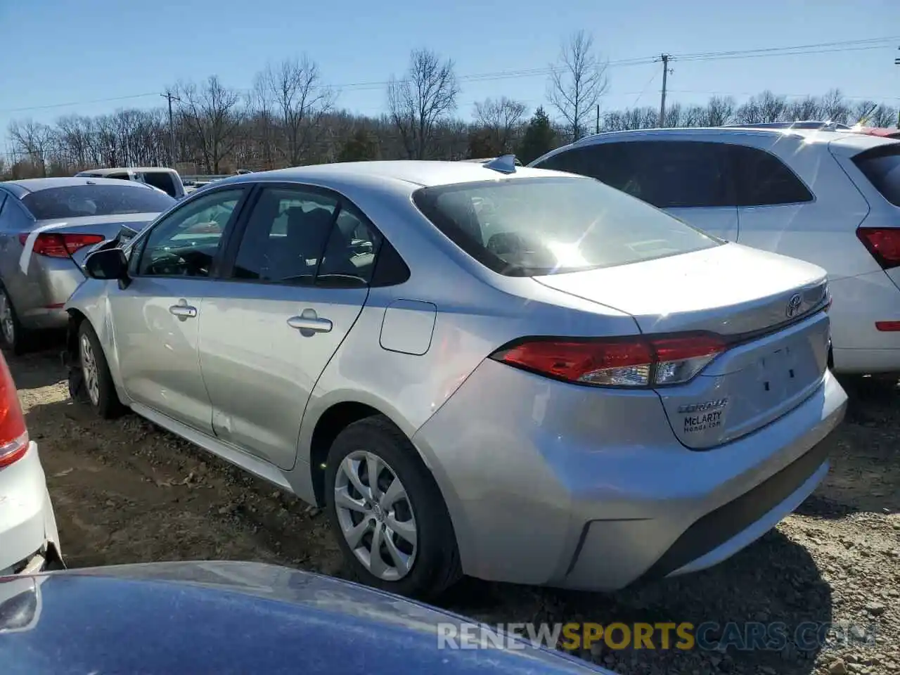 2 Photograph of a damaged car JTDEPRAE8LJ103374 TOYOTA COROLLA 2020