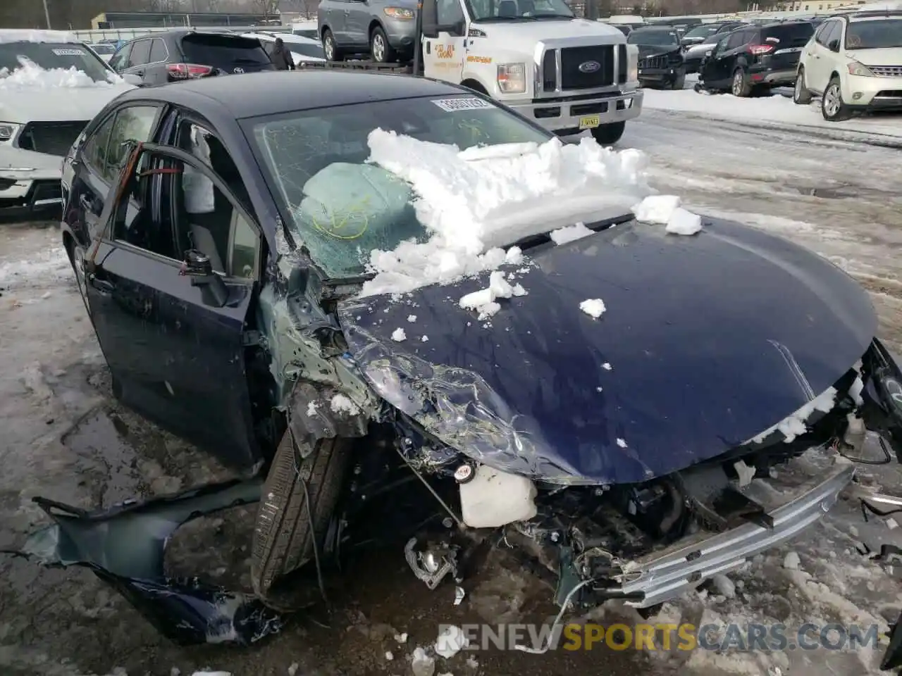 1 Photograph of a damaged car JTDEPRAE8LJ103388 TOYOTA COROLLA 2020