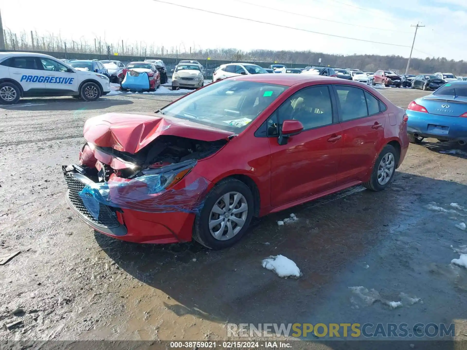 2 Photograph of a damaged car JTDEPRAE8LJ103746 TOYOTA COROLLA 2020