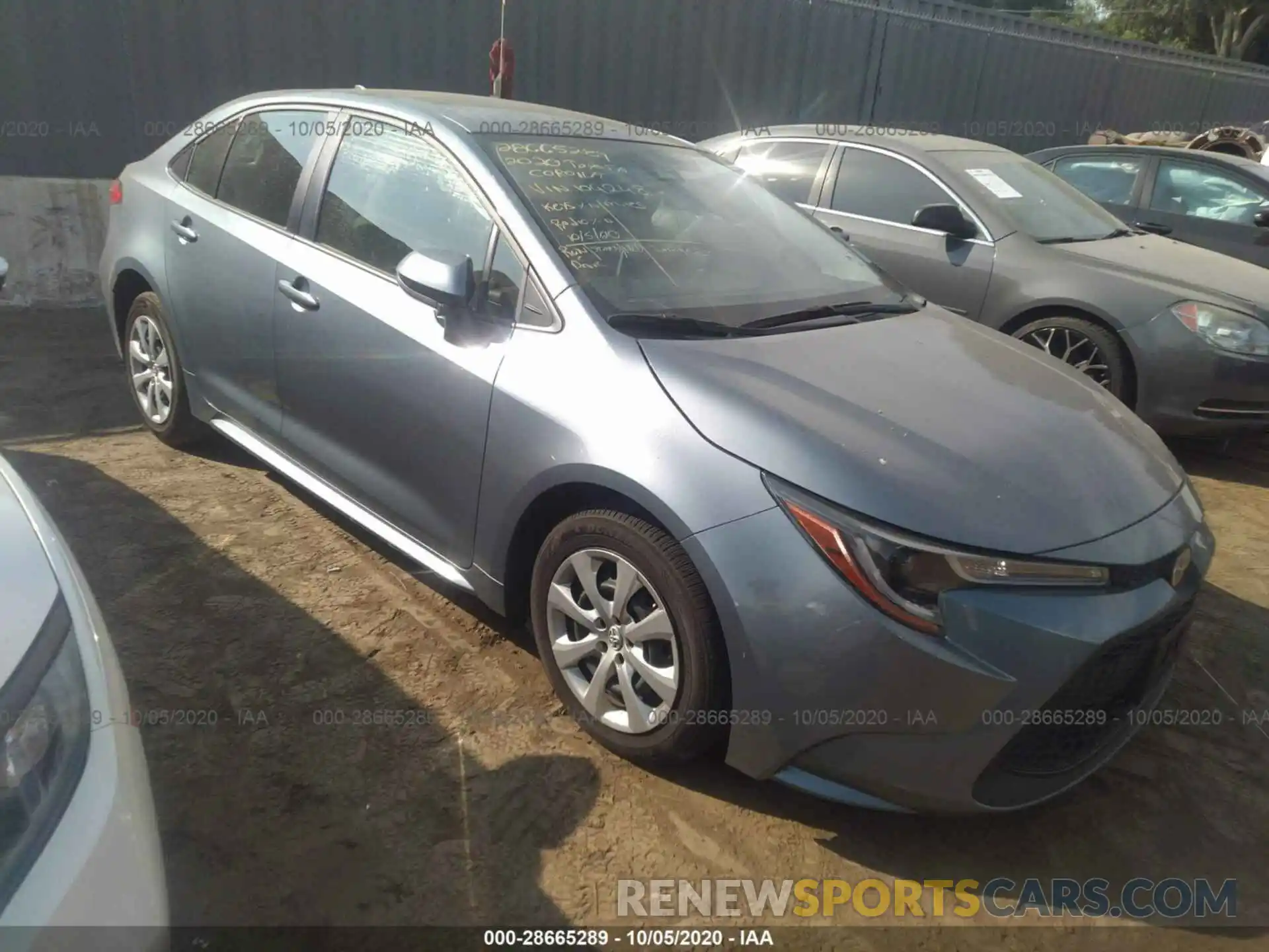 1 Photograph of a damaged car JTDEPRAE8LJ104248 TOYOTA COROLLA 2020