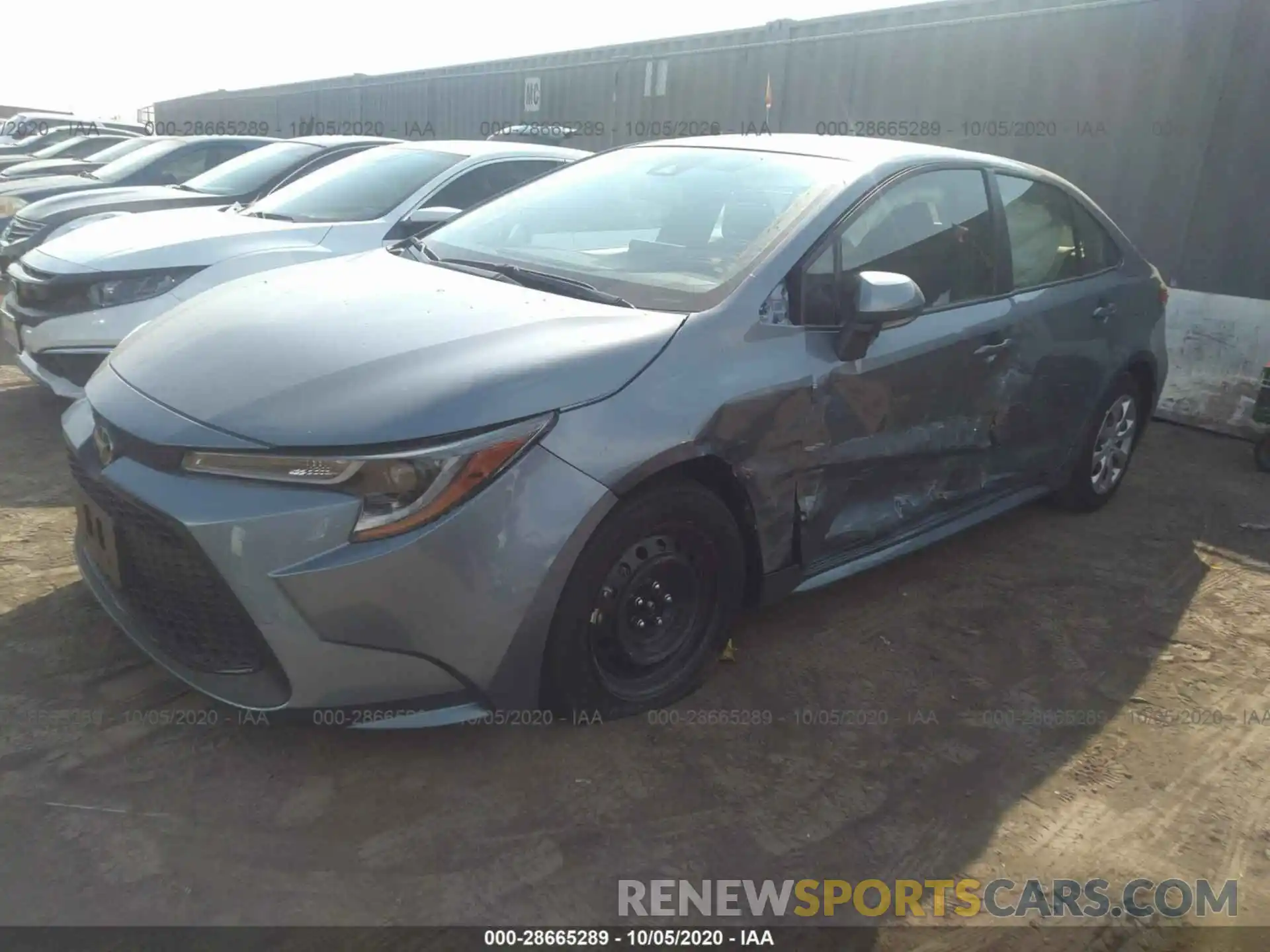 2 Photograph of a damaged car JTDEPRAE8LJ104248 TOYOTA COROLLA 2020