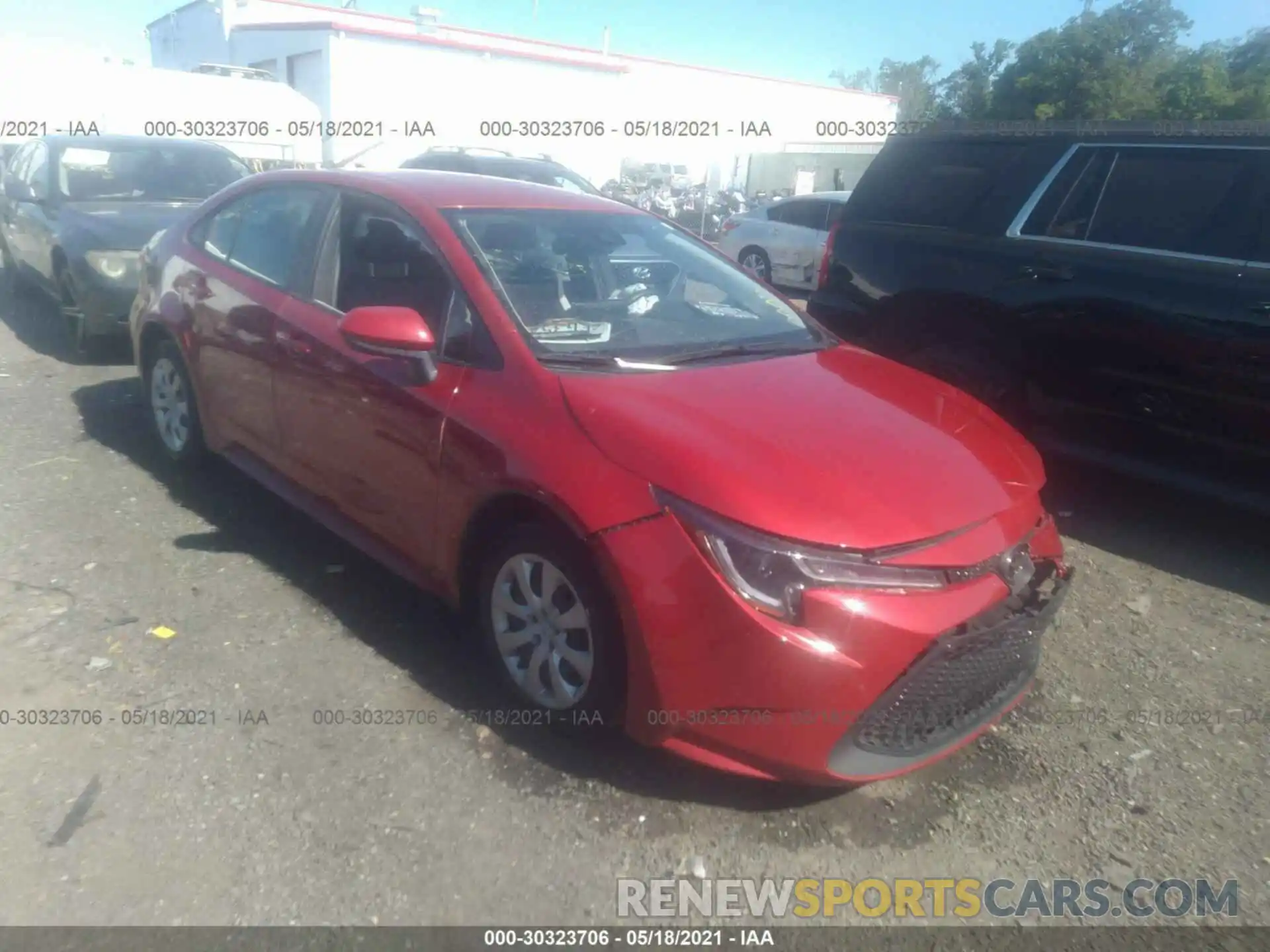 1 Photograph of a damaged car JTDEPRAE8LJ105478 TOYOTA COROLLA 2020