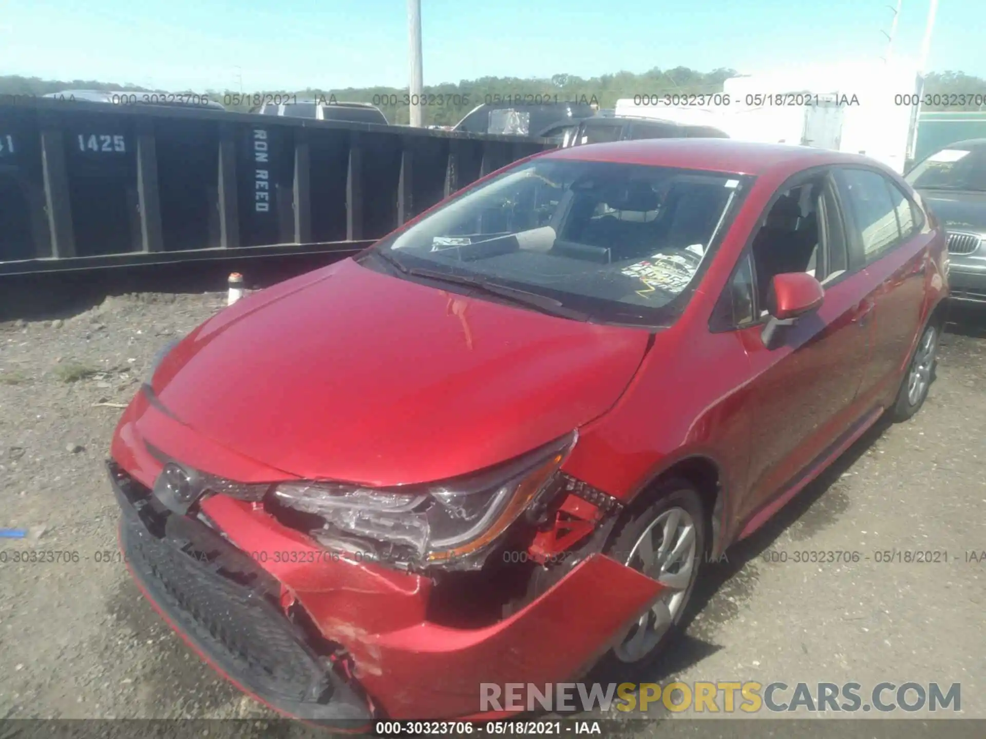 2 Photograph of a damaged car JTDEPRAE8LJ105478 TOYOTA COROLLA 2020