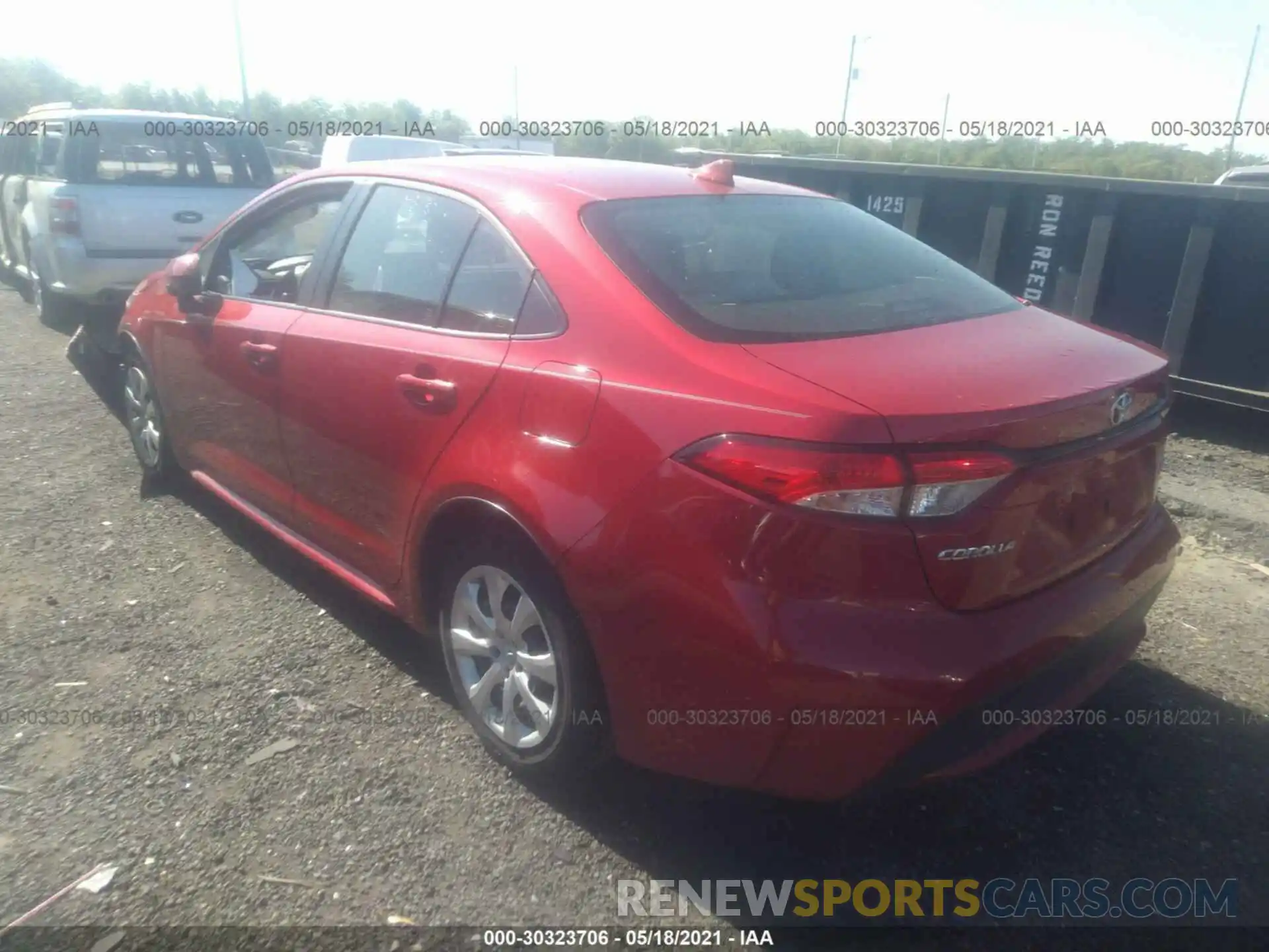 3 Photograph of a damaged car JTDEPRAE8LJ105478 TOYOTA COROLLA 2020