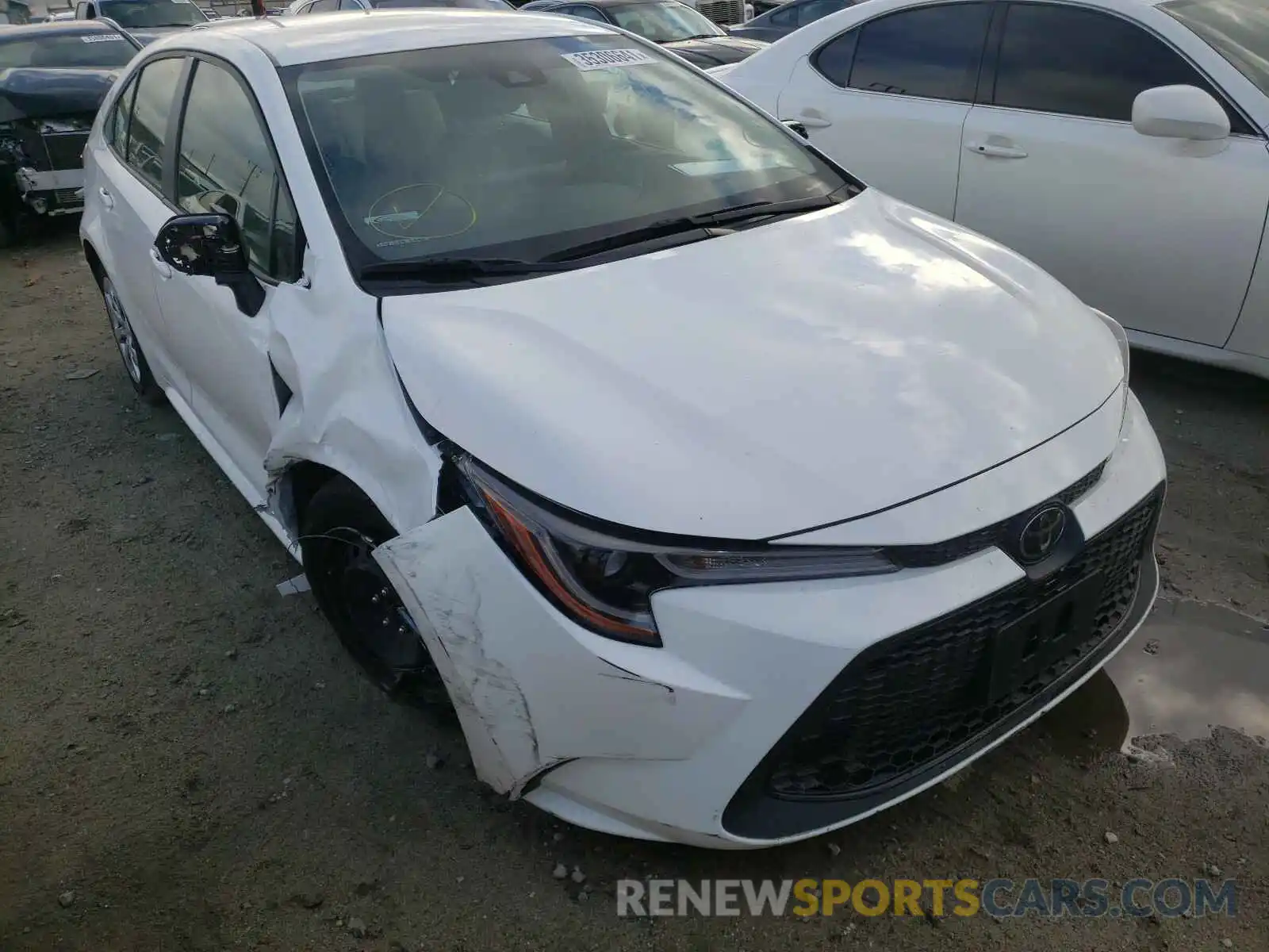 1 Photograph of a damaged car JTDEPRAE8LJ107554 TOYOTA COROLLA 2020