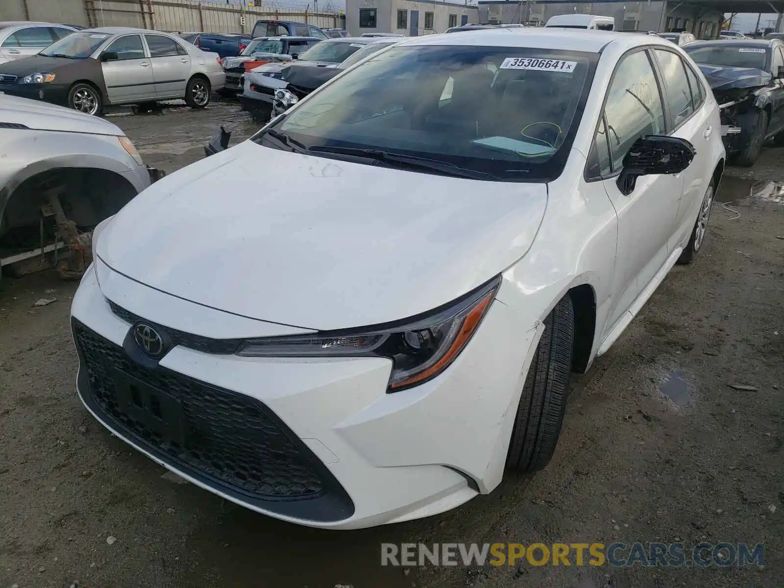 2 Photograph of a damaged car JTDEPRAE8LJ107554 TOYOTA COROLLA 2020