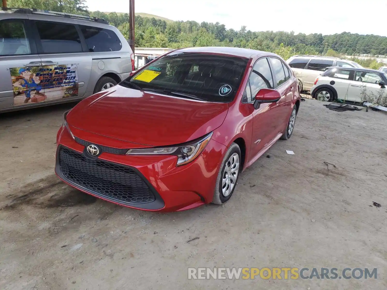 2 Photograph of a damaged car JTDEPRAE8LJ108624 TOYOTA COROLLA 2020