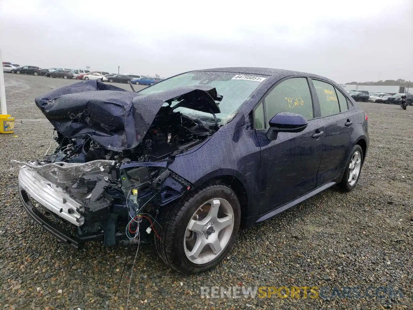 2 Photograph of a damaged car JTDEPRAE8LJ109210 TOYOTA COROLLA 2020