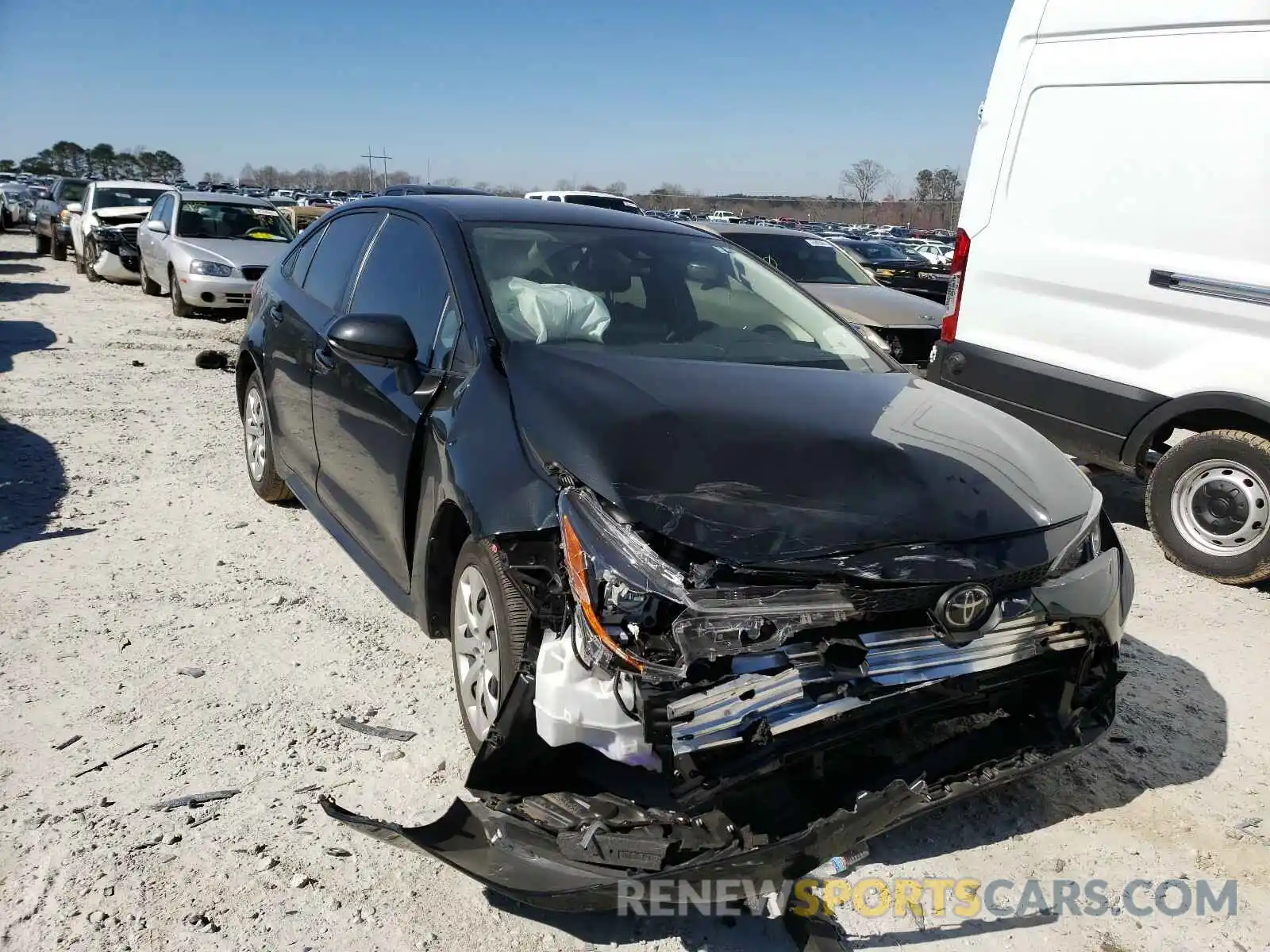 1 Photograph of a damaged car JTDEPRAE8LJ109420 TOYOTA COROLLA 2020