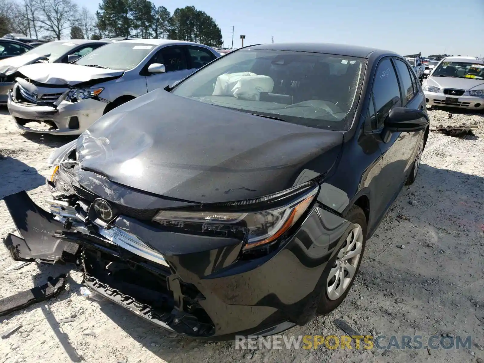 2 Photograph of a damaged car JTDEPRAE8LJ109420 TOYOTA COROLLA 2020