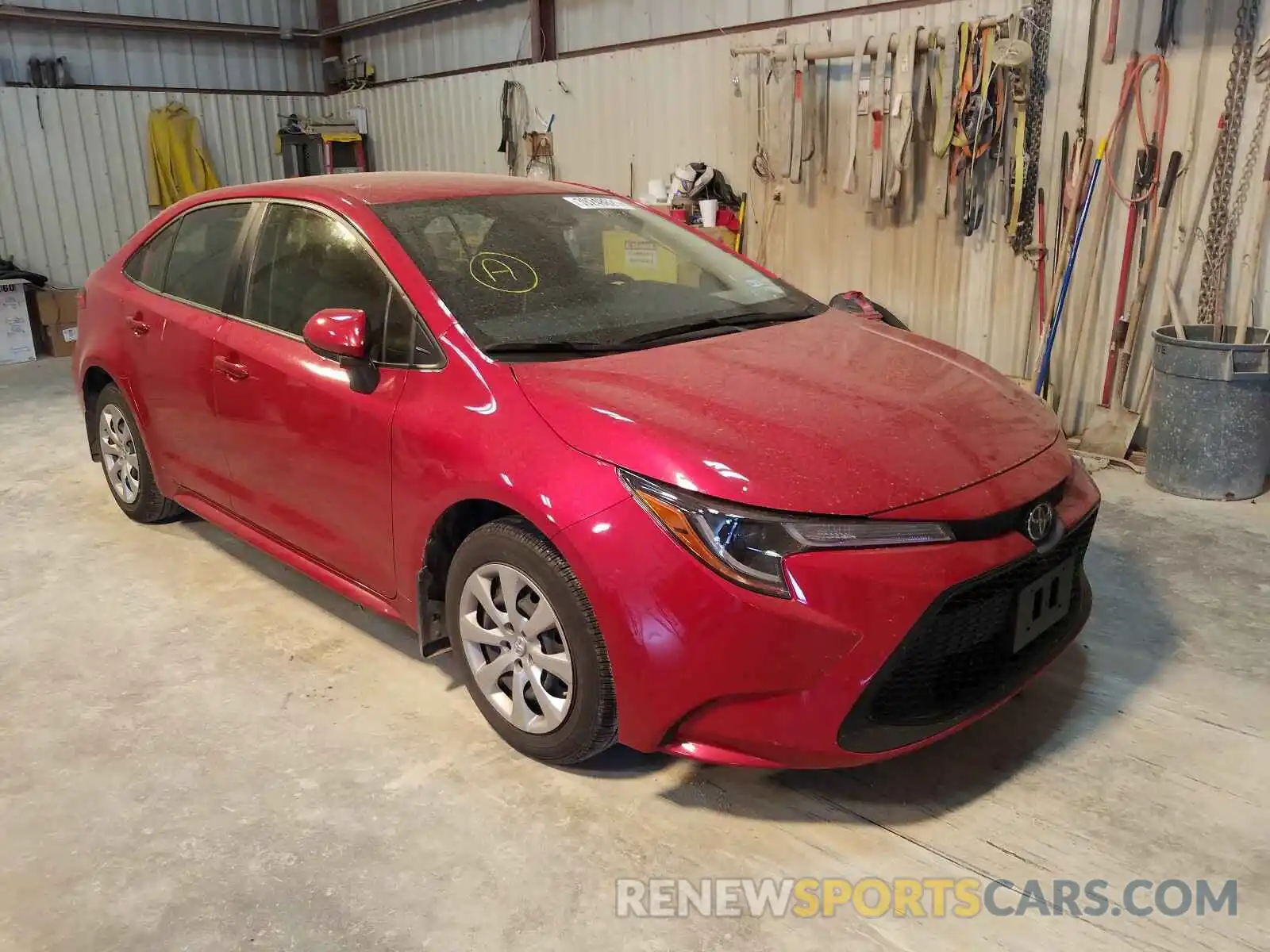 1 Photograph of a damaged car JTDEPRAE8LJ109854 TOYOTA COROLLA 2020