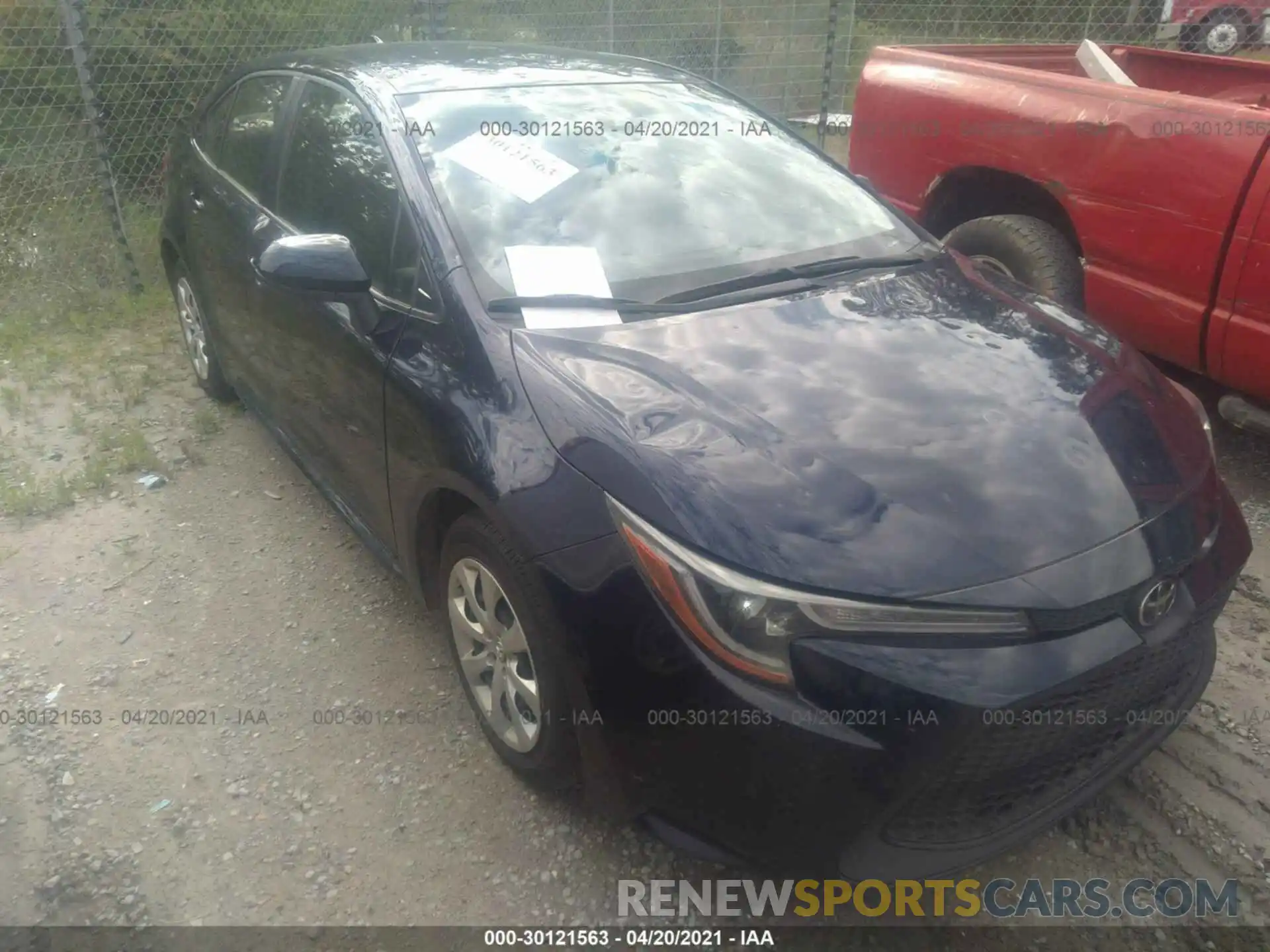 1 Photograph of a damaged car JTDEPRAE8LJ109997 TOYOTA COROLLA 2020