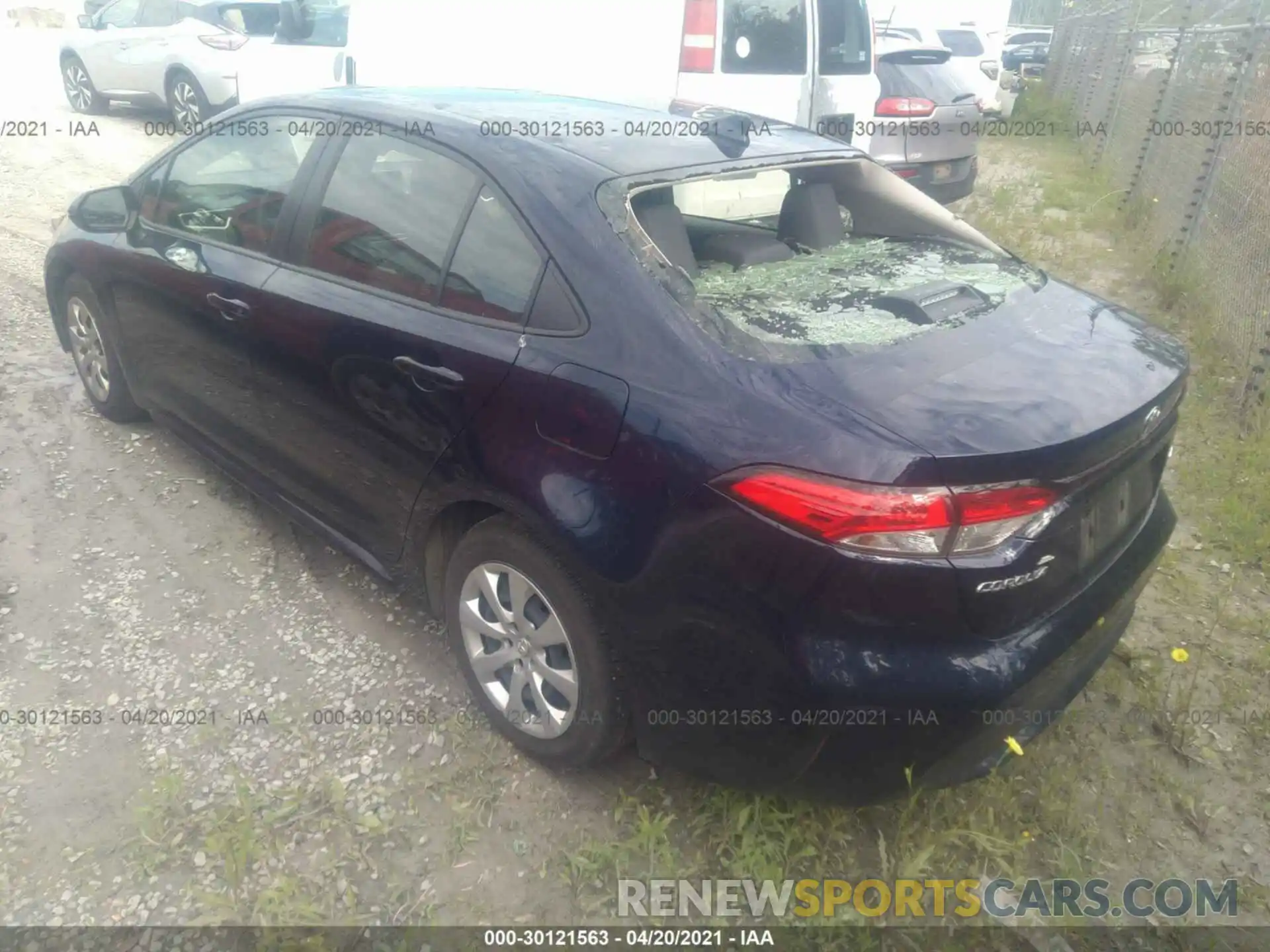 3 Photograph of a damaged car JTDEPRAE8LJ109997 TOYOTA COROLLA 2020