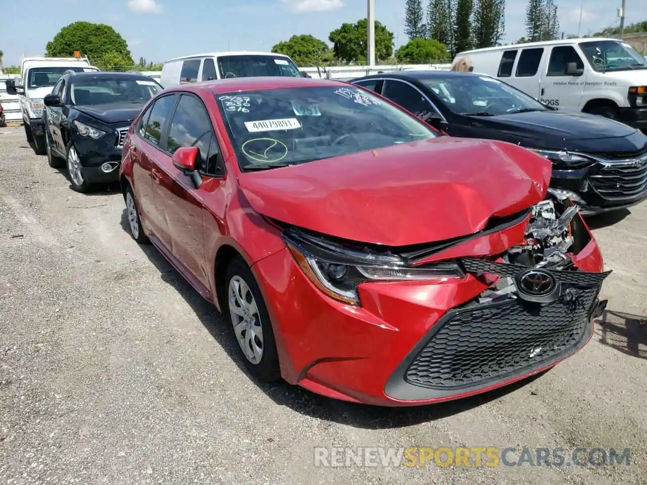 1 Photograph of a damaged car JTDEPRAE8LJ110437 TOYOTA COROLLA 2020