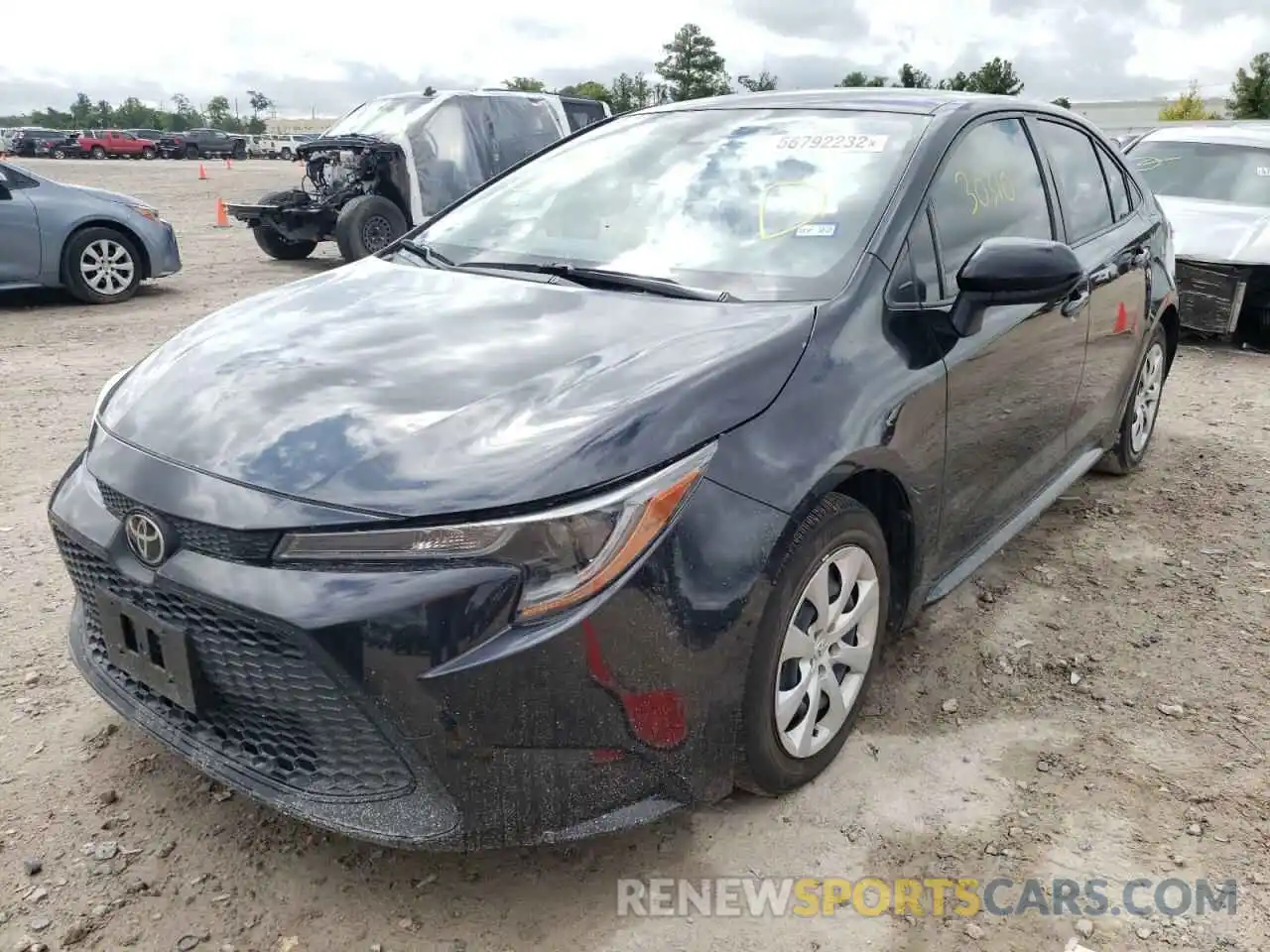 2 Photograph of a damaged car JTDEPRAE8LJ110535 TOYOTA COROLLA 2020