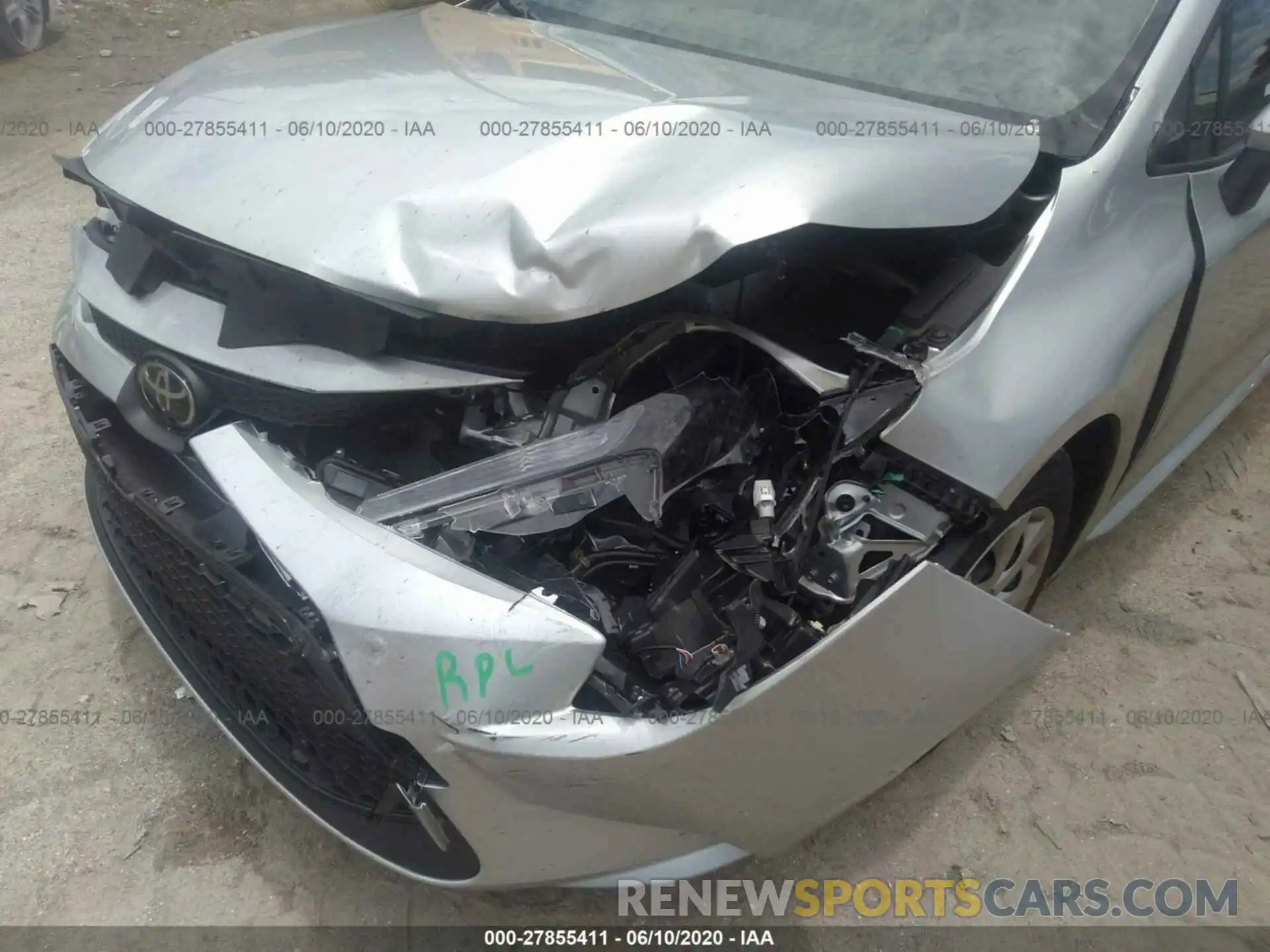 6 Photograph of a damaged car JTDEPRAE8LJ110759 TOYOTA COROLLA 2020