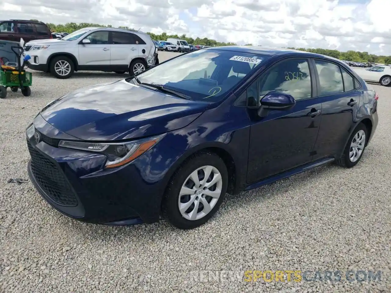 2 Photograph of a damaged car JTDEPRAE8LJ111071 TOYOTA COROLLA 2020